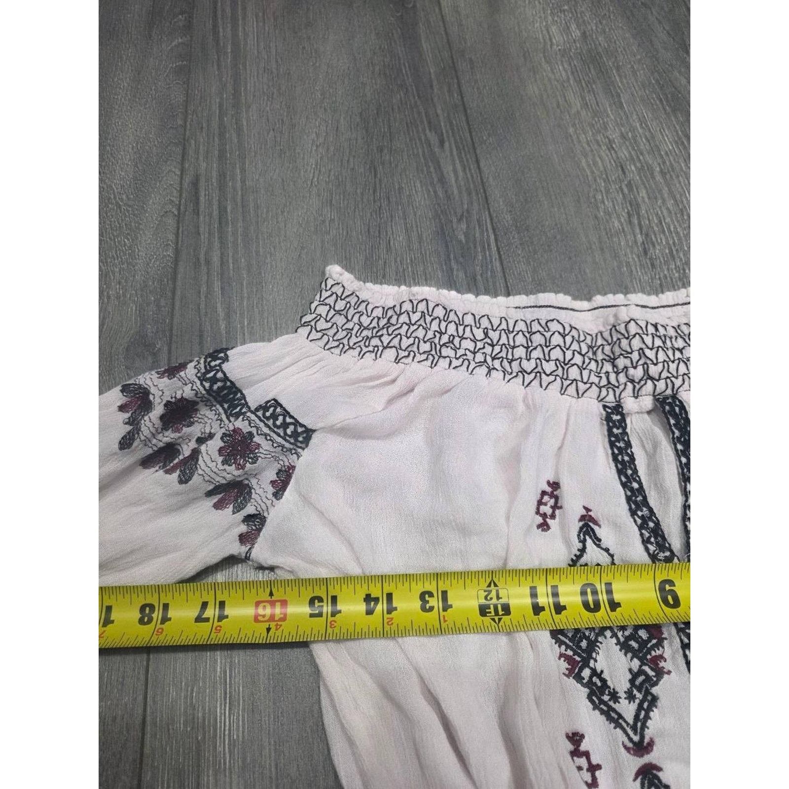 & Other Stories Romeo & Juliet Embroidered Cold Shoulder Top M A003313 Size M / US 6-8 / IT 42-44 - 4 Thumbnail