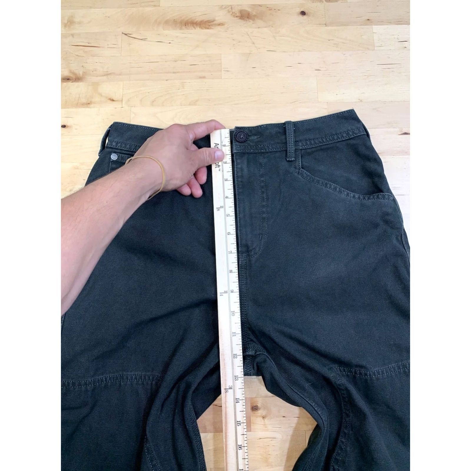 RVCA RVCA x Stella Double Knee Carpenter Jeans Women 25 Green Grunge Vintage No Size 42" / US 20 - 7 Thumbnail