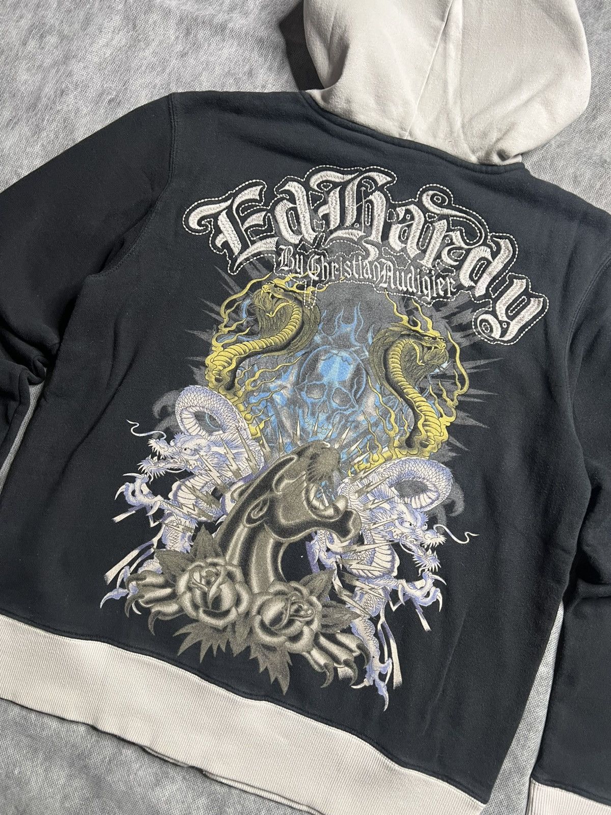 Ed Hardy Vintage Y2K Ed Hardy Zip Hoodie Size M Size US M / EU 48-50 / 2 - 7 Thumbnail