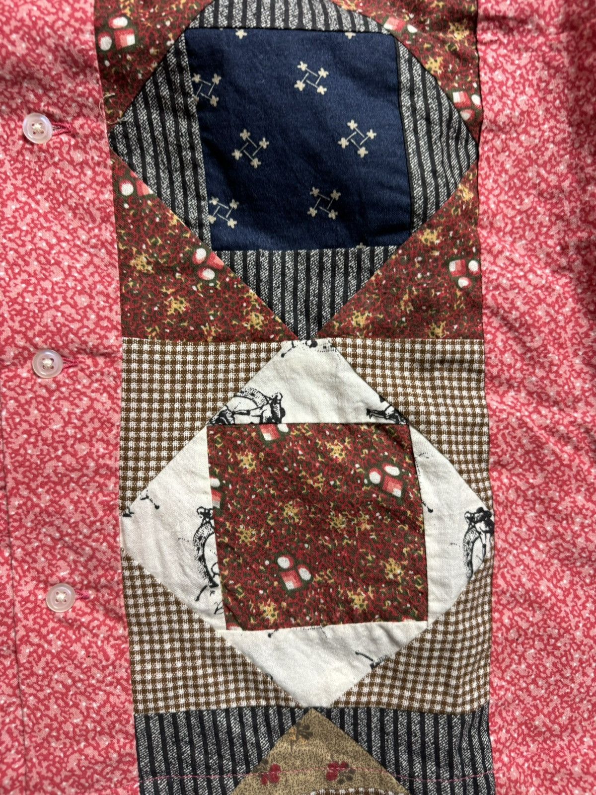 Bode Bode Calico This and That Patchwork Longsleeve Shirt Size US L / EU 52-54 / 3 - 6 Thumbnail