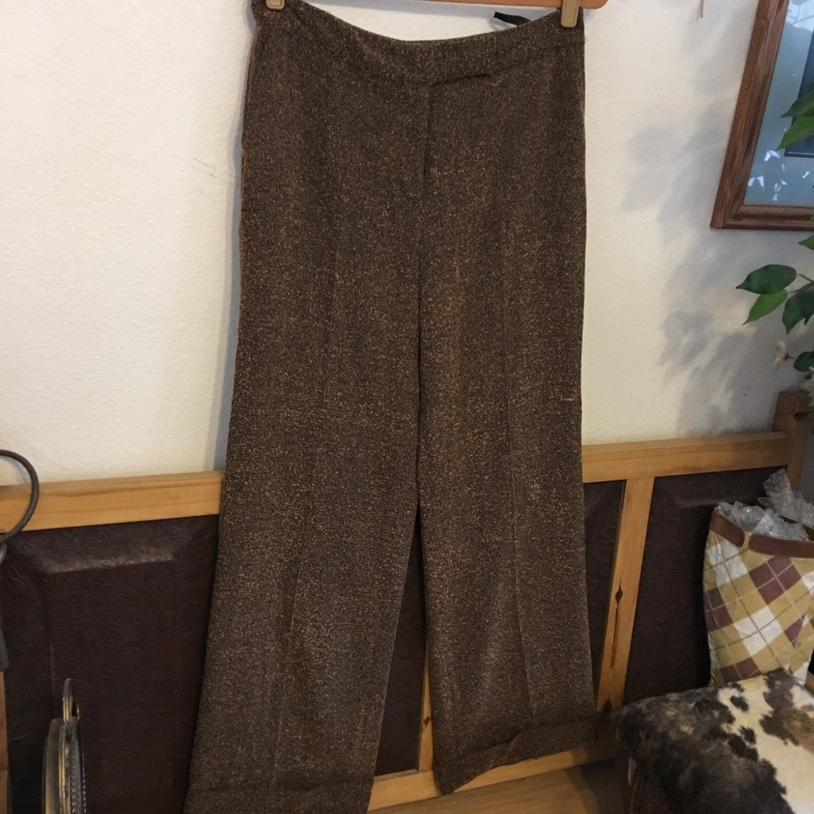 Other Cami textured fabric wide leg cuffed pants Size 34" / US 12 / IT 48 - 2 Thumbnail