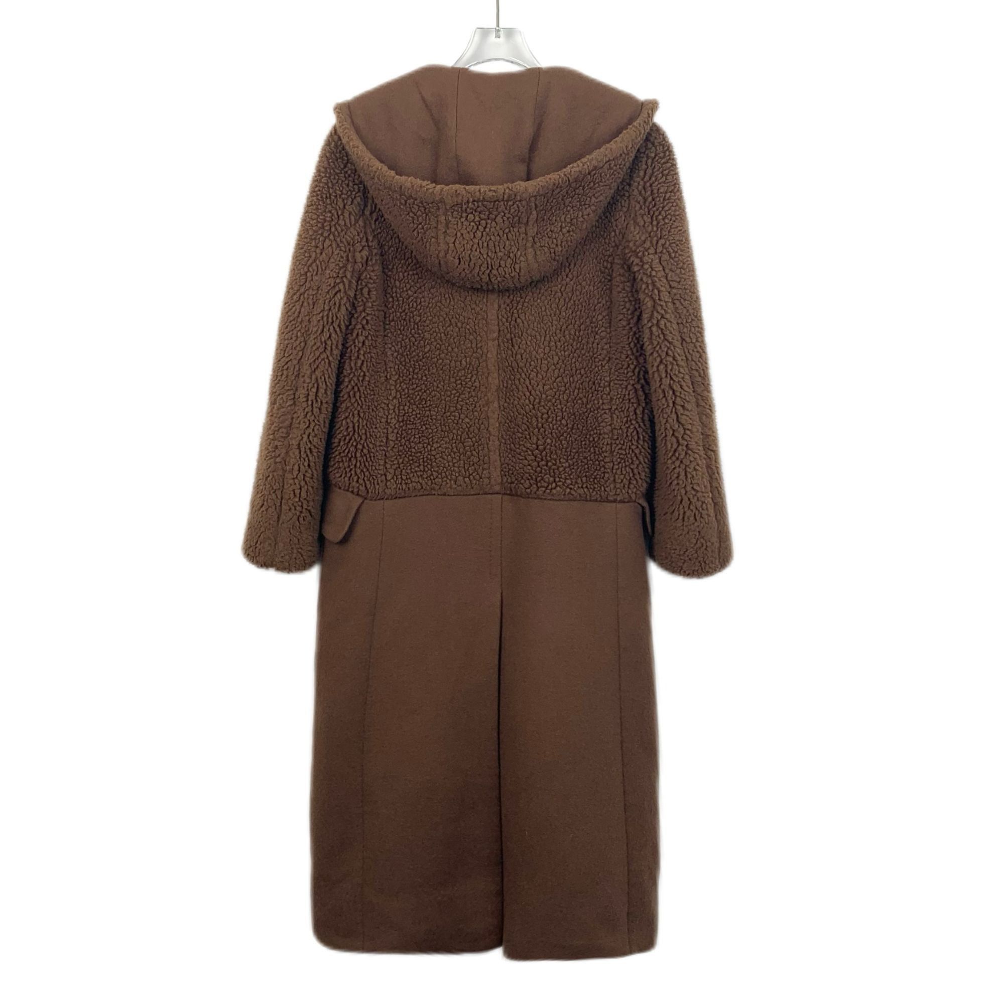 Max Mara [Max Mara] Dark Brown Teddy Bear Patchwork Coat 36 XS Size XS / US 0-2 / IT 36-38 - 14 Thumbnail
