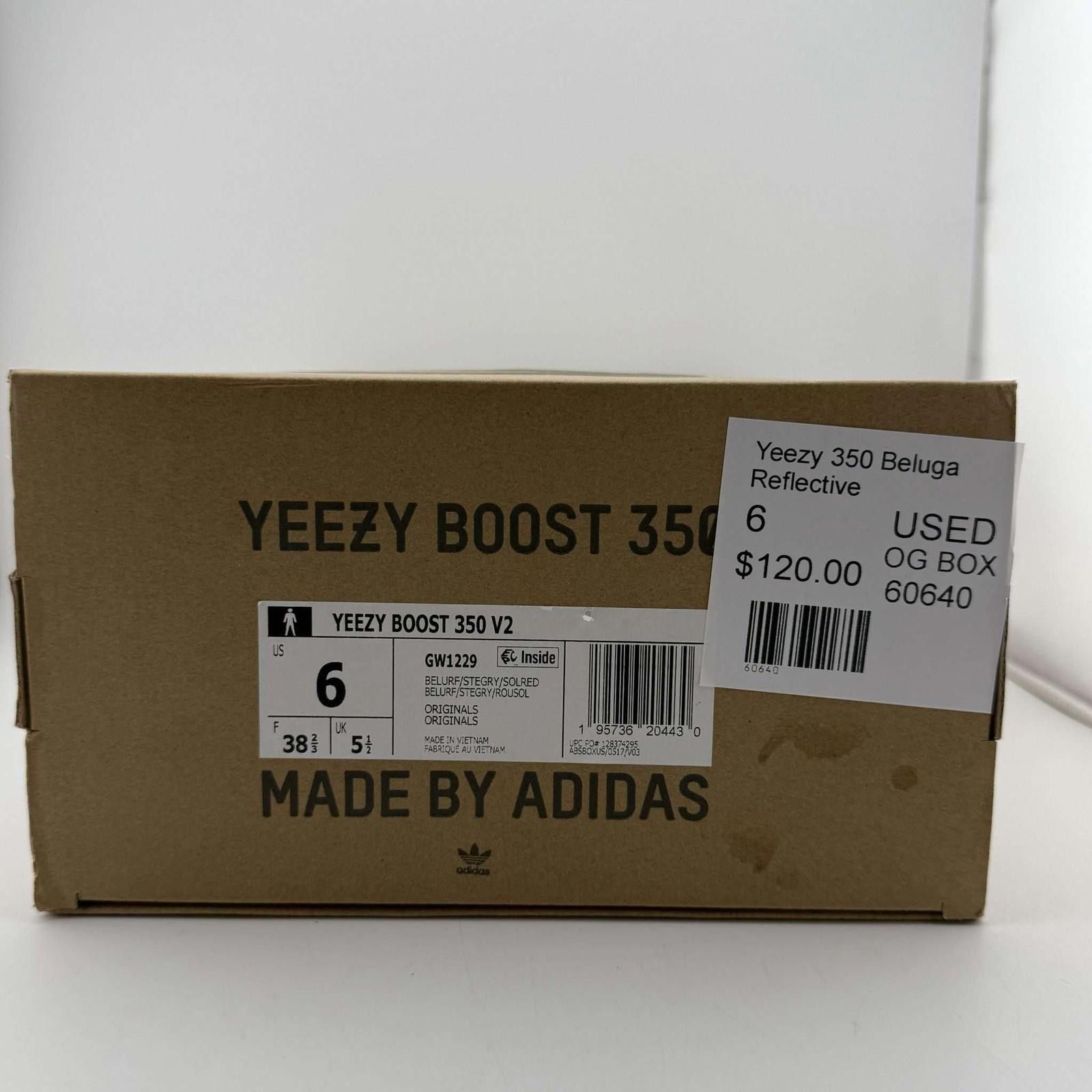 Adidas Adidas Yeezy Boost 350 V2 Beluga Reflective US 6 Used Size US 6 / EU 39 - 8 Thumbnail