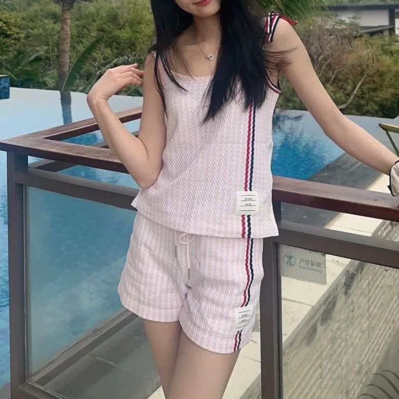 Thom Browne Thom Browne Pink Striped Shorts - dmc Size US 38 / EU 54 - 1 Thumbnail