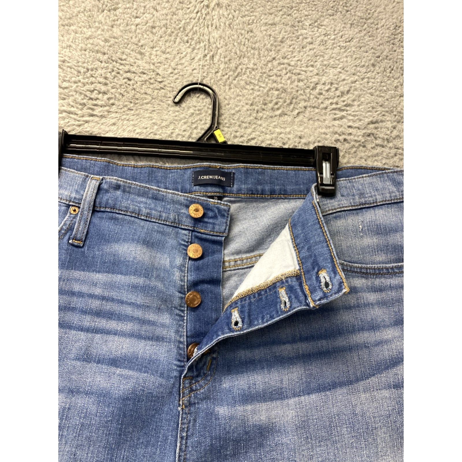 J.Crew J.CREW Women's Distressed Denim Cut-Off Shorts, High Rise, Size 35, Blue, Casual, Summer Size 24" / US 00 / IT 34 - 2 Thumbnail