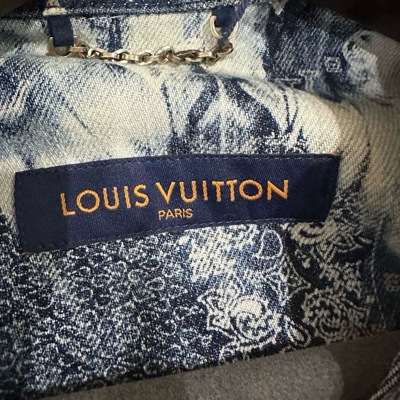 Louis Vuitton Louis Vuitton Cashew full logo denim short sleeve shirt Size US M / EU 48-50 / 2 - 4 Thumbnail