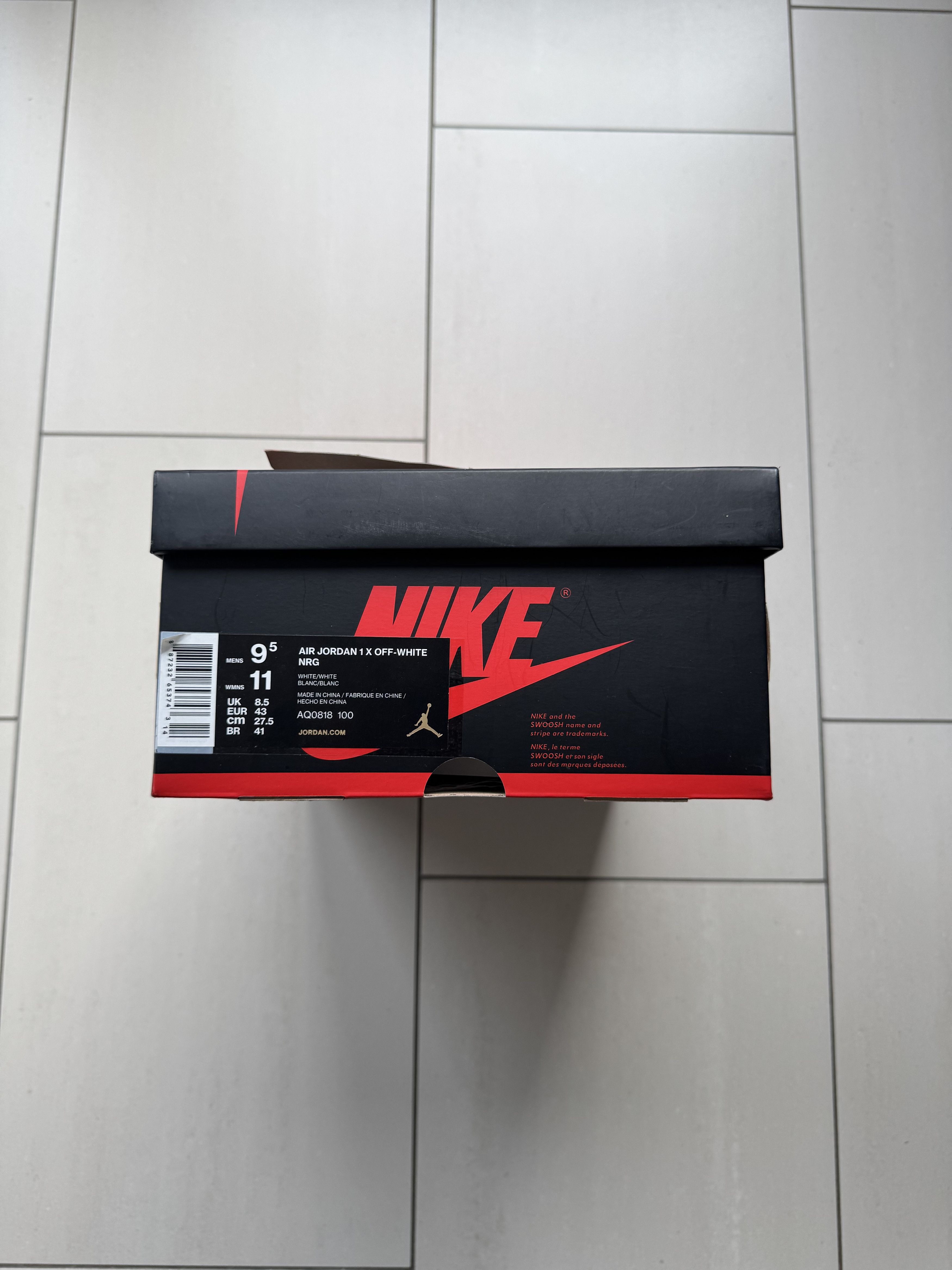 Nike × Off-White Jordan 1 Retro High Off-White Euro Size US 9.5 / EU 42-43 - 14 Thumbnail