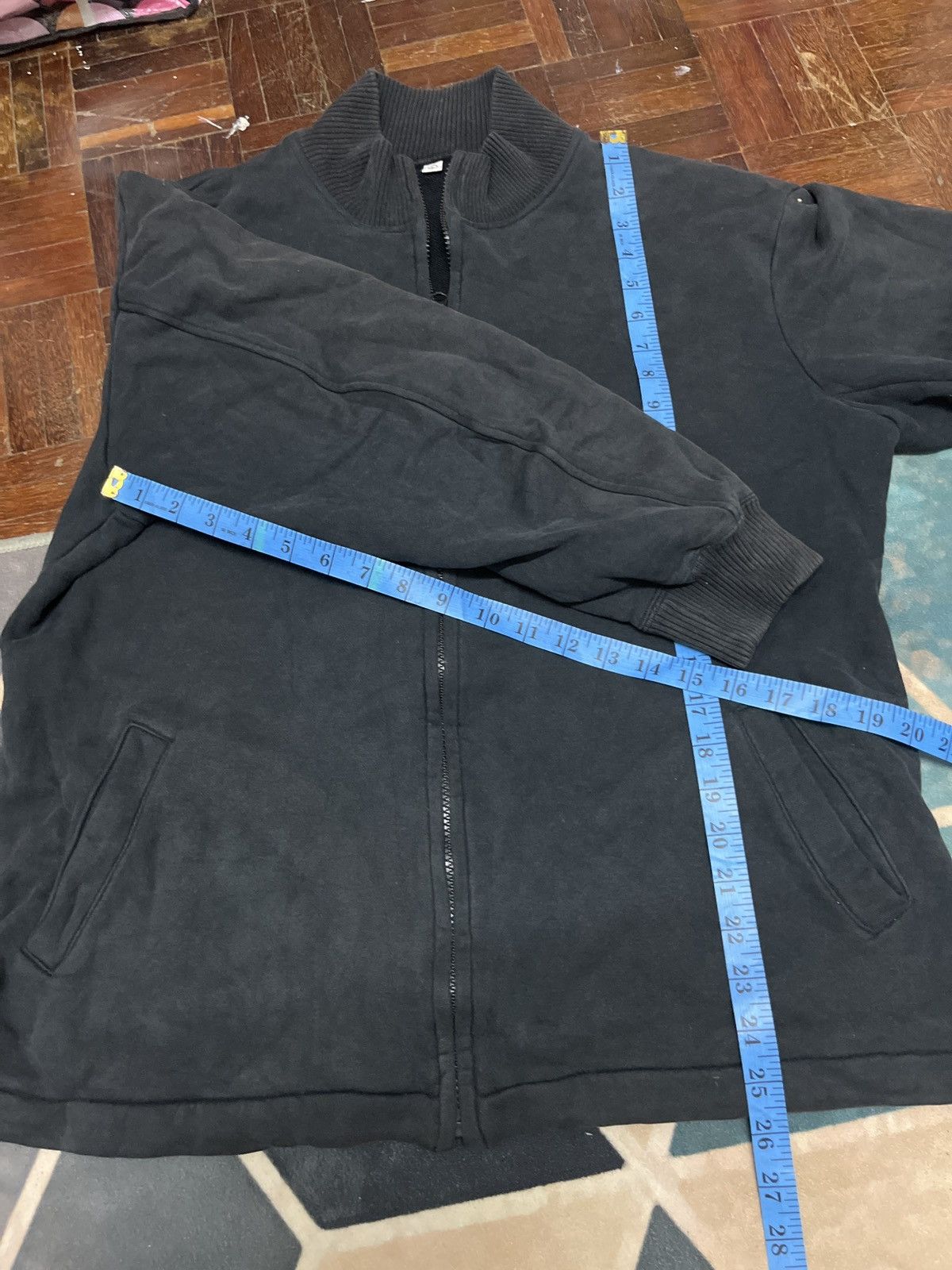 Japanese Brand 💥Vintage 90s UNIQLO Faded Black Zipper Size US L / EU 52-54 / 3 - 14 Thumbnail