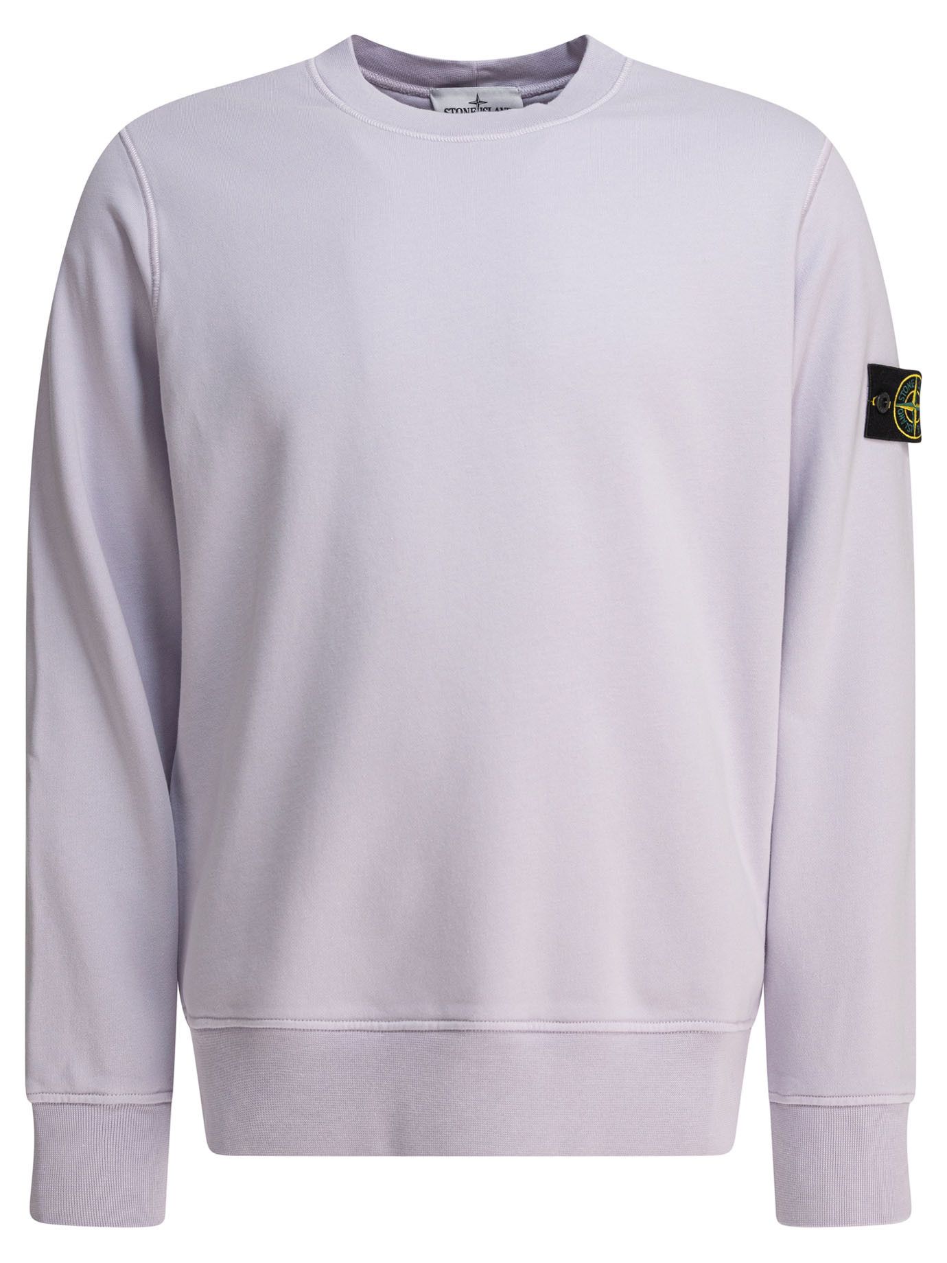 【STONE 】Organic Fleece Garment Daid Sweatshirt Stone Island men's garment-dyed organic cotton fleece sweatshirt
