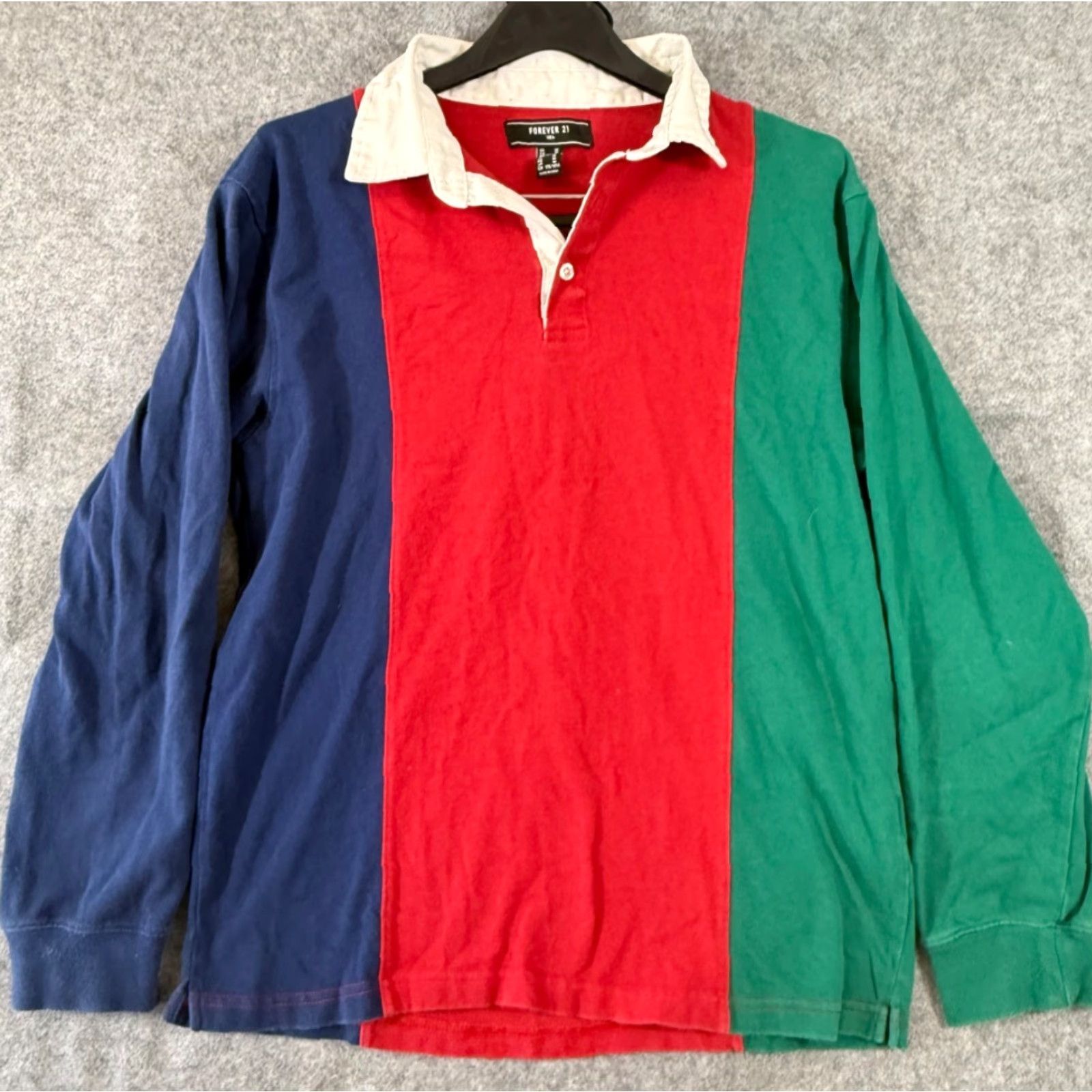Forever 21 Forever 21 Rugby Polo Shirt Mens Small Red Blue Colorblock Performance Preppy Shirt Size US S / EU 44-46 / 1 - 2 Thumbnail