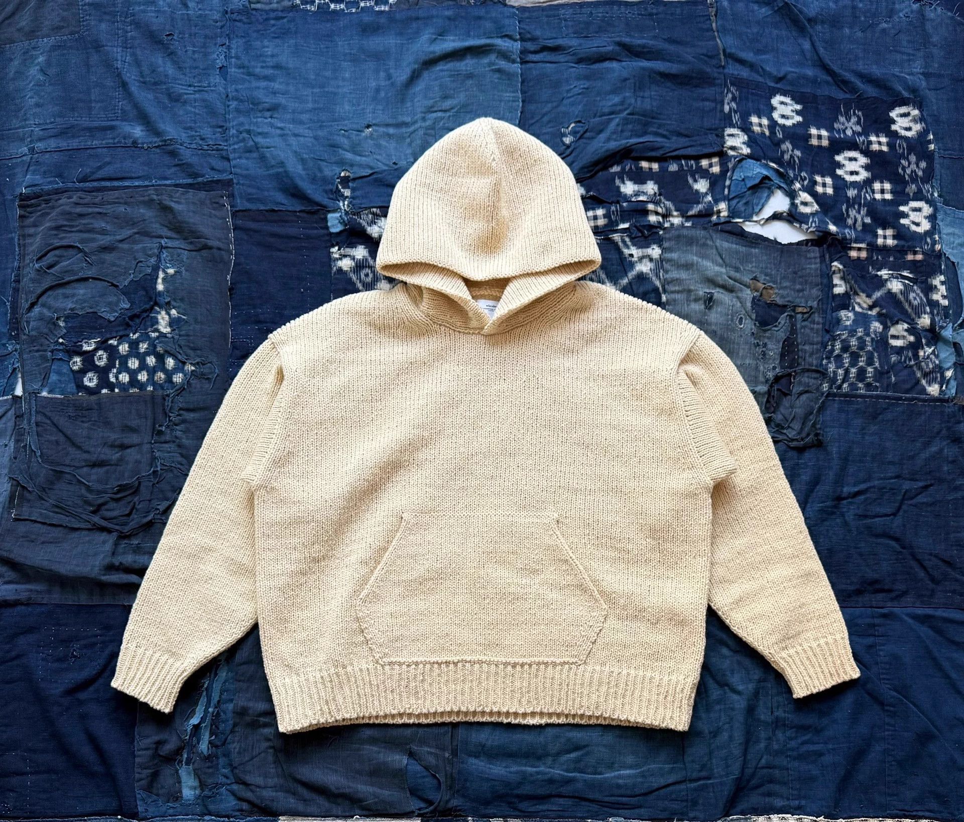VISVIM 23AW AMPLUS SB KNIT White 4 Hooded Pullover