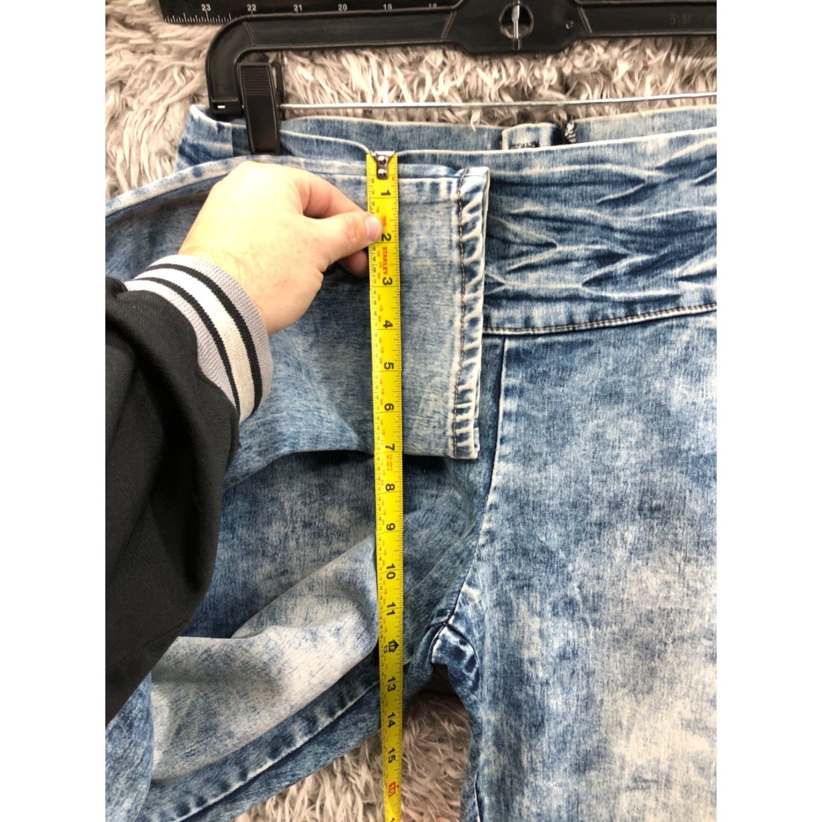 Vintage Nicki Minaj High Rise Jeans Size 13 Juniors Acid Wash Blue Denim Zipper Pants Shirt? Size 34" / US 12 / IT 48 - 4 Thumbnail