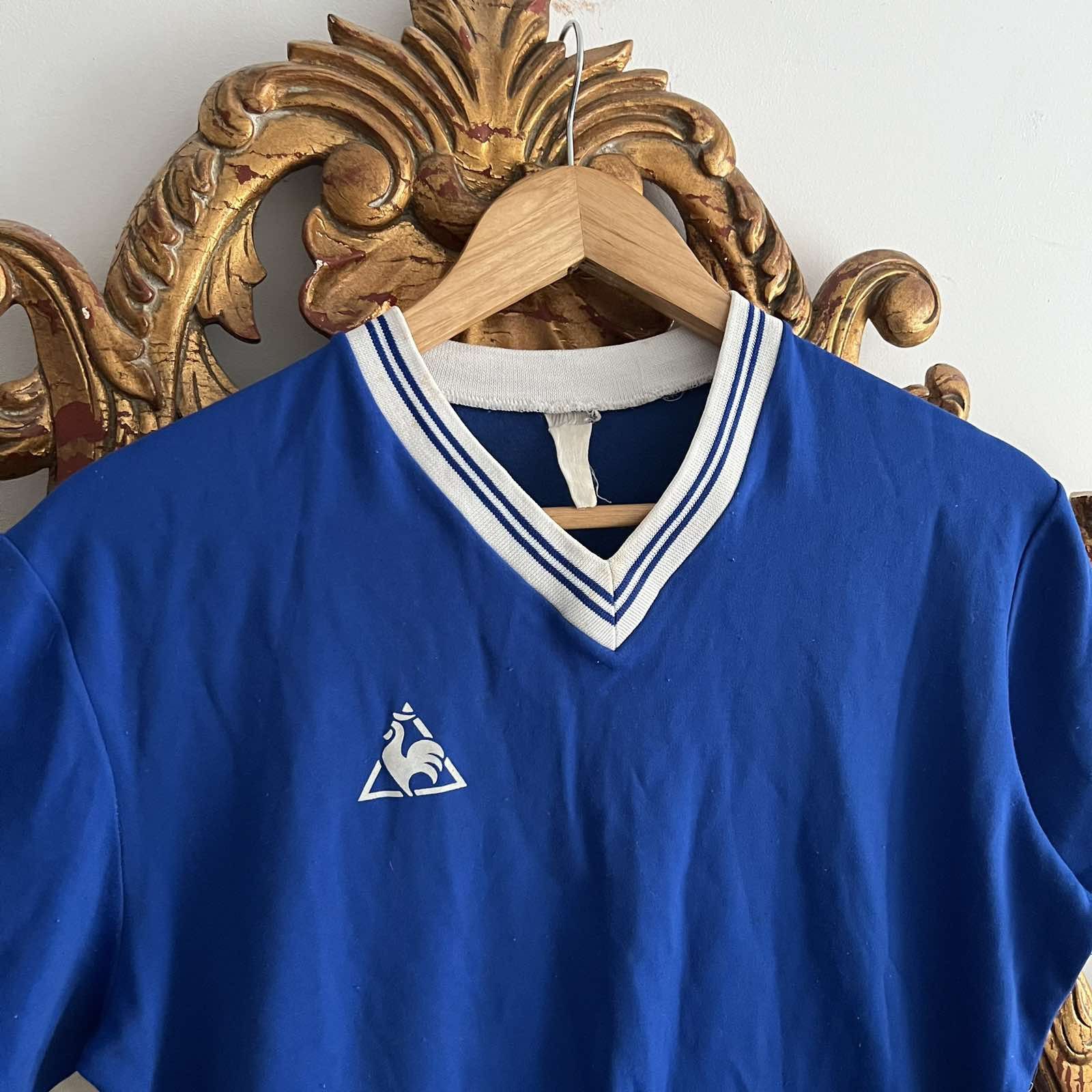 Le Coq Sportif × Vintage 80s Le Coq Sportif Olympic soccer Jersey Sz s Size US S / EU 44-46 / 1 - 2 Thumbnail