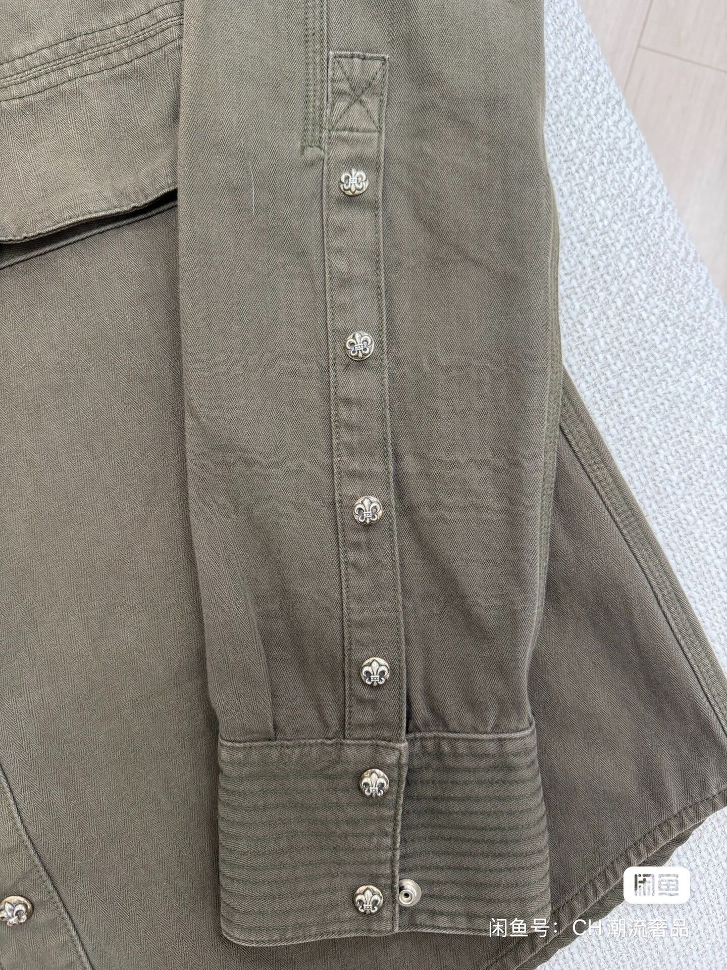 Chrome Hearts CHROME HEARTS Size XL Army Green Scout Flower Patch Silver Size US XL / EU 56 / 4 - 3 Thumbnail