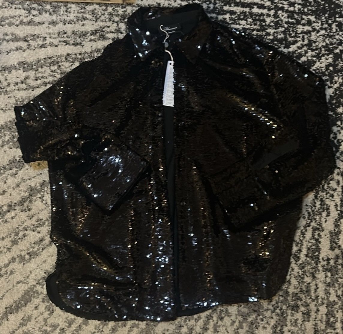 Blumarine Blumarine Sequined Black Shirt size IT40 Size S / US 4 / IT 40 - 6 Thumbnail