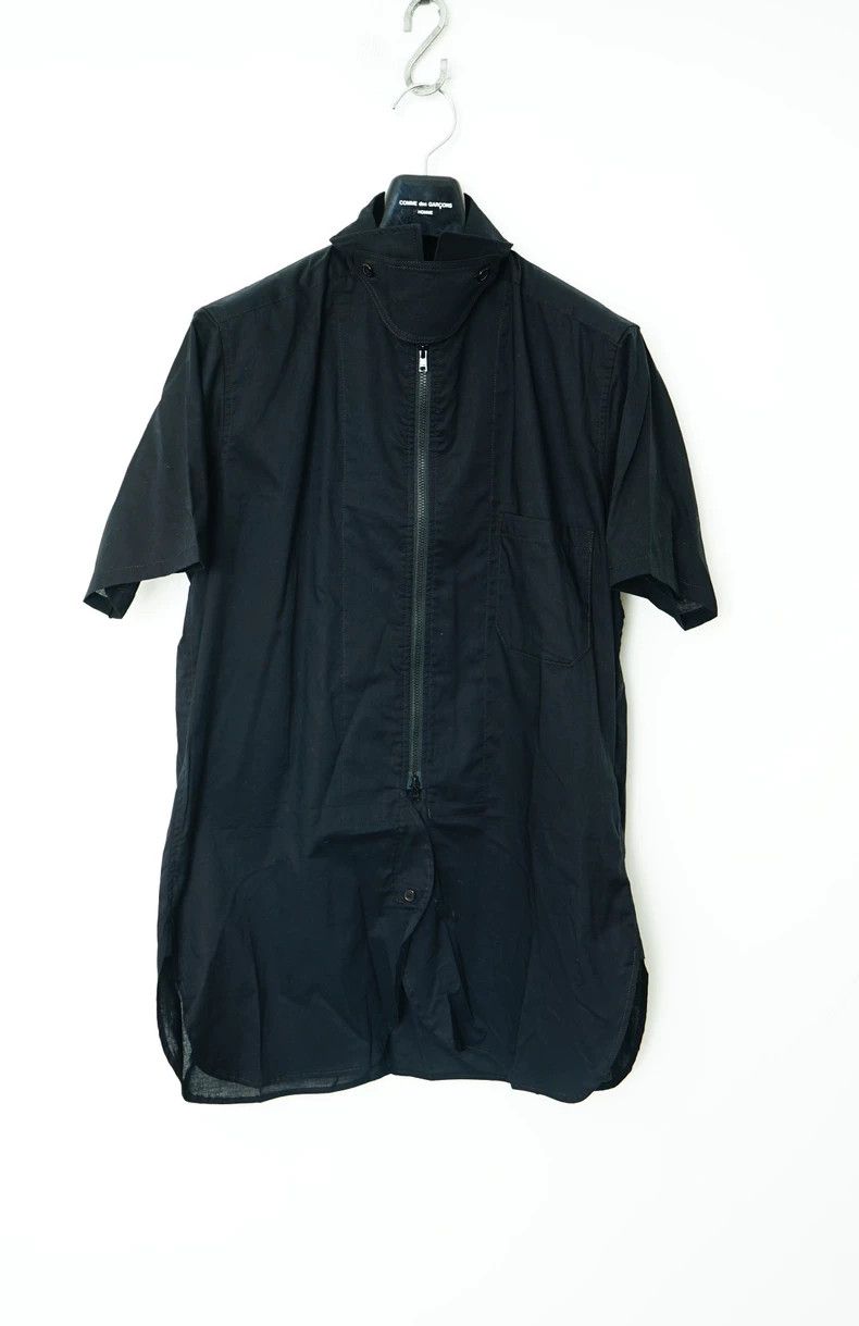 Yohji Yamamoto yohji yamamoto High Neck Short Sleeve Shirt 2503-Nextarrow Size US M / EU 48-50 / 2 - 1 Thumbnail