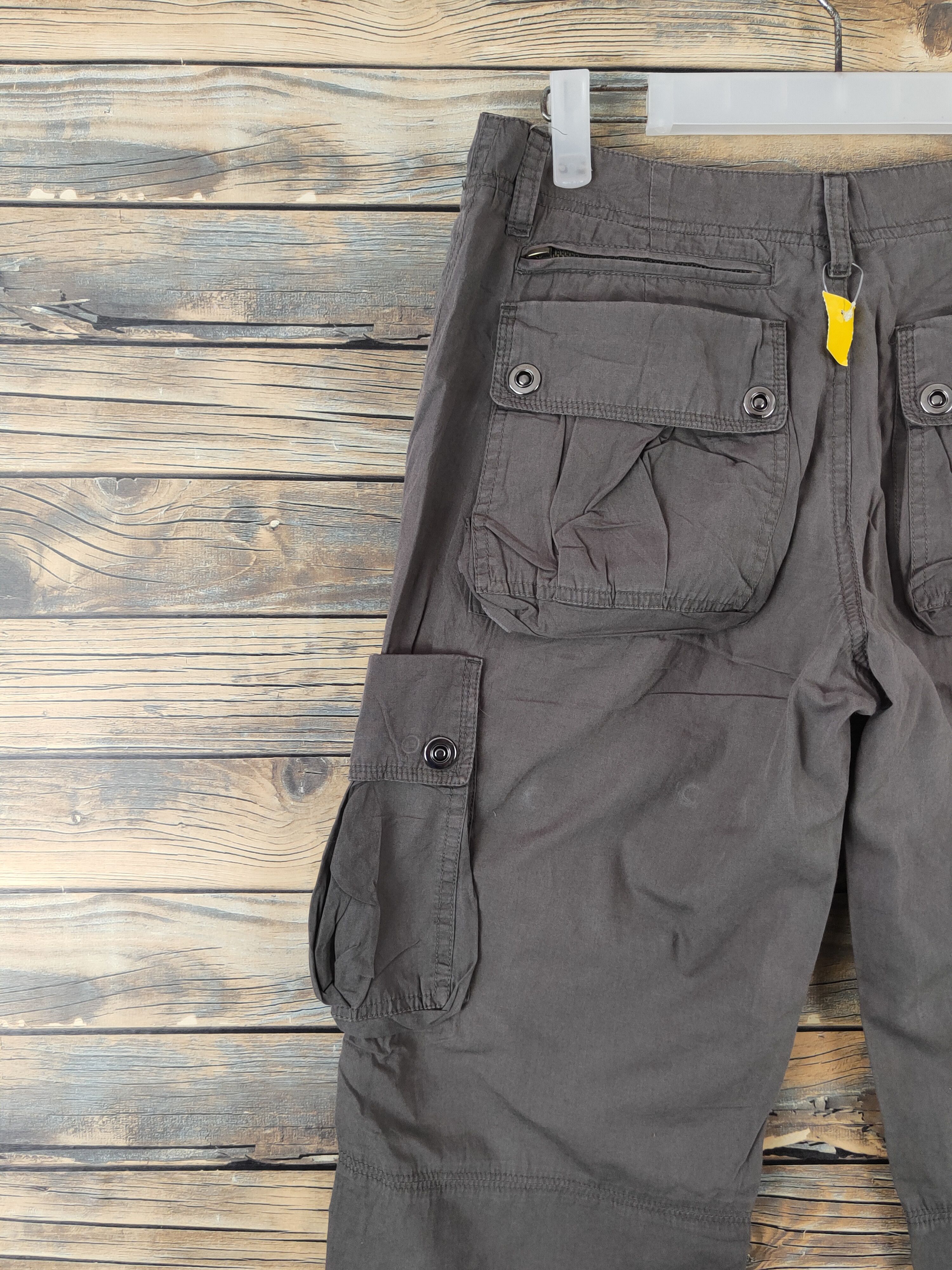 Japanese Brand D Daily News Dark Brown Multipocket Cargo Pants #W1857 Size US 30 / EU 46 - 8 Thumbnail