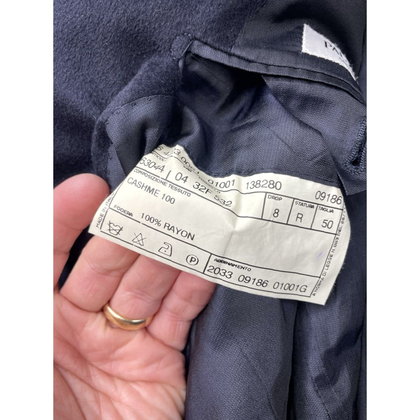 Pal Zileri Pal Zileri Loro Piana Italy Blazer Jacket 100% Cashmere Mens 40R Navy Sport Coat Size 40R - 6 Thumbnail