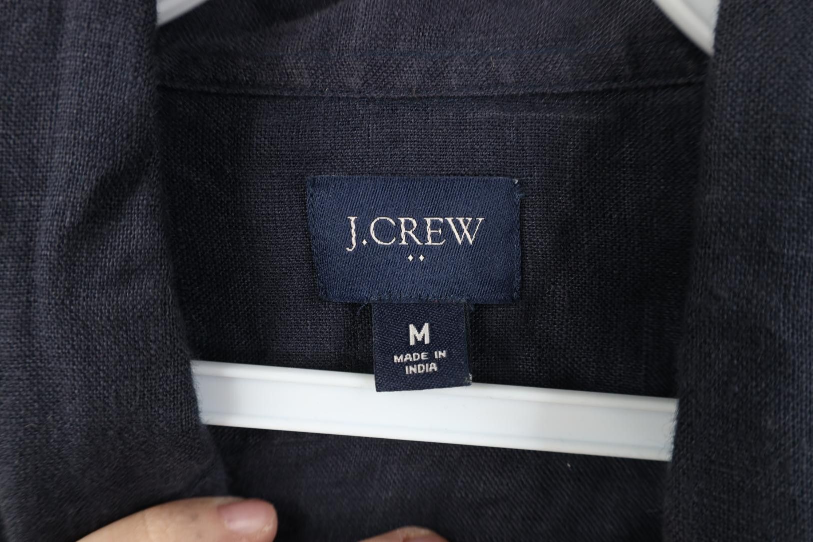 J.Crew J Crew Faded Linen Knit Collared Button Down Shirt Navy Blue Size US M / EU 48-50 / 2 - 9 Thumbnail