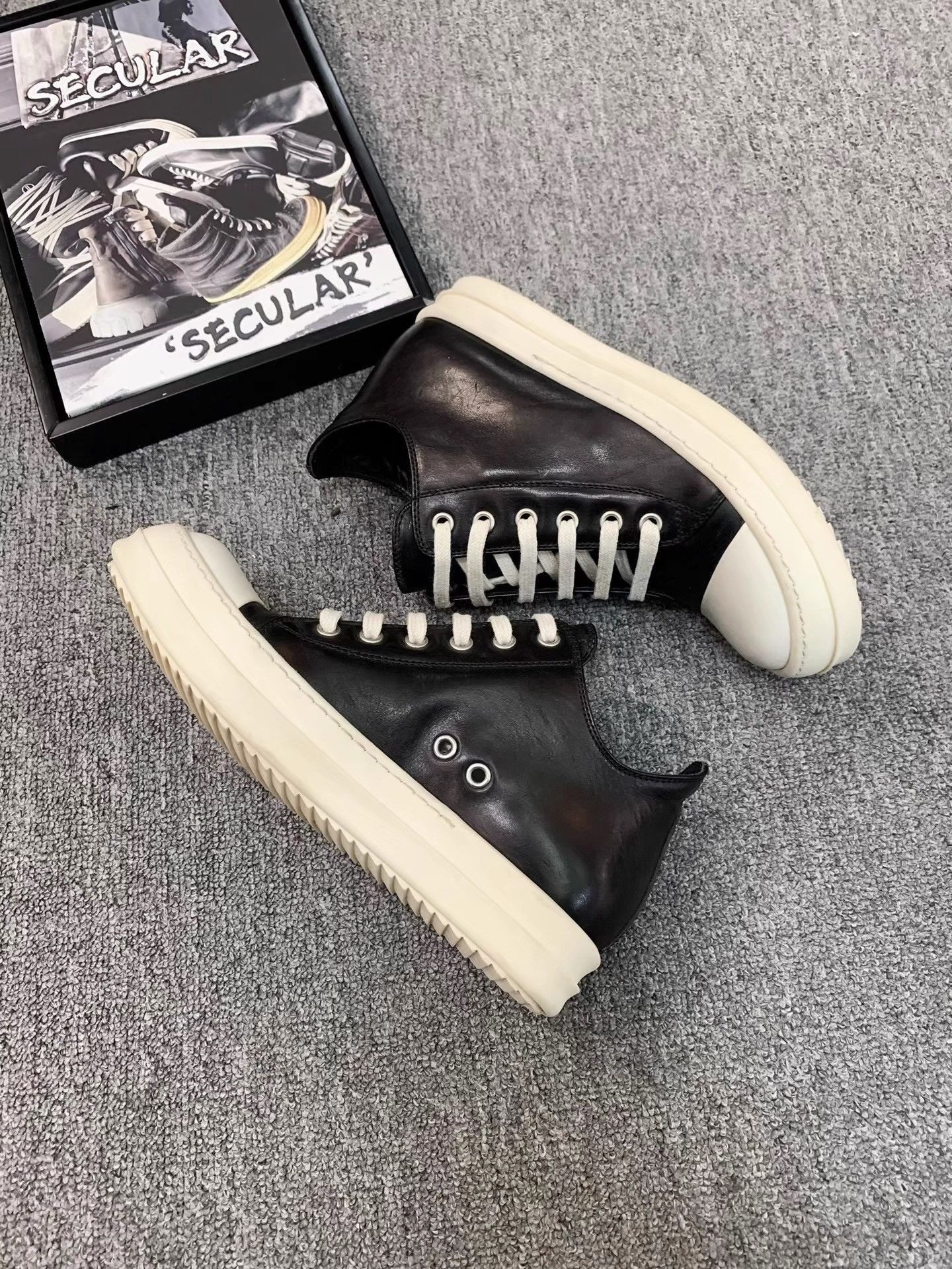Rick Owens Rick Owens Mainline Leather Low Top Sneakers K34 Size US 6.5 / IT 36.5 - 6 Thumbnail