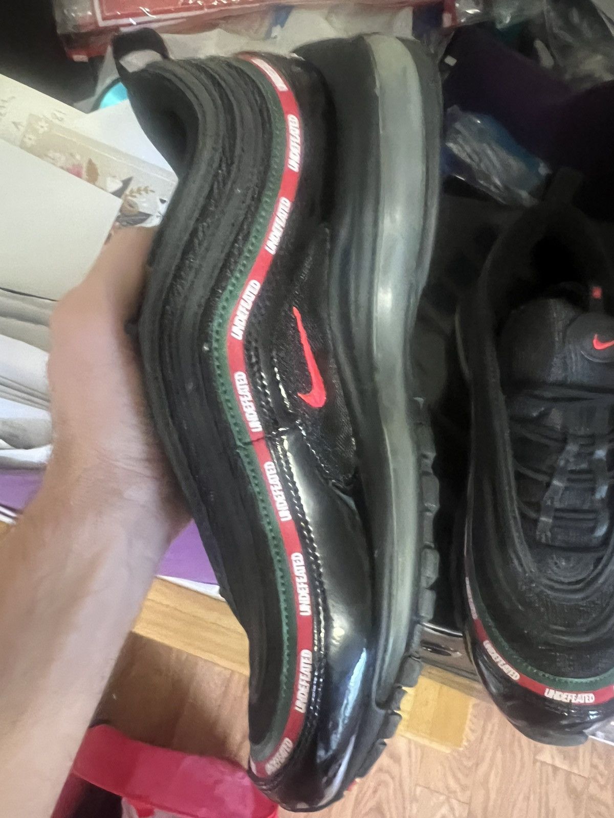 Nike Nike Undefeated x Air Max 97 OG Black Size 10.5 AJ1986 001 Size US 10.5 / EU 43-44 - 2 Thumbnail