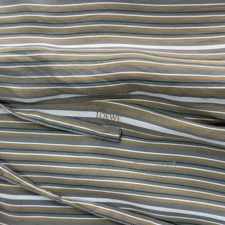 Loewe Loewe size M Gray Striped Classic Logo Silk Pants Size 23" - 7 Thumbnail