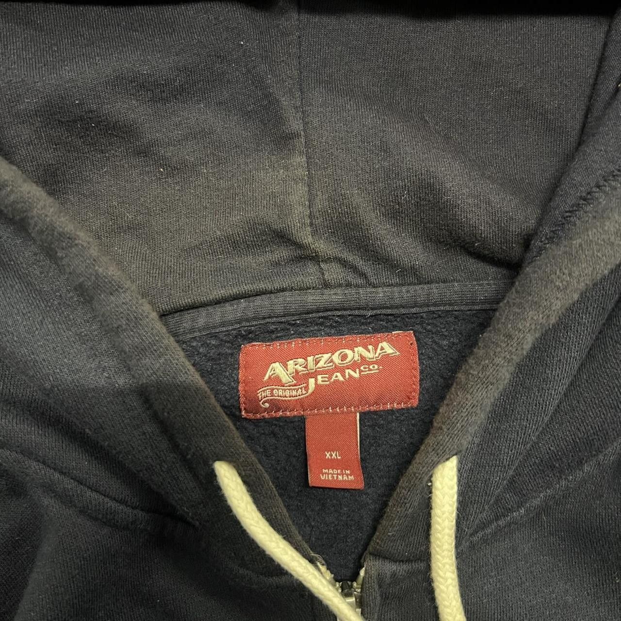 Vintage Vintage Y2K/2000s Blank Faded Navy Blue Zipup Hoodie! Size US XL / EU 56 / 4 - 3 Thumbnail