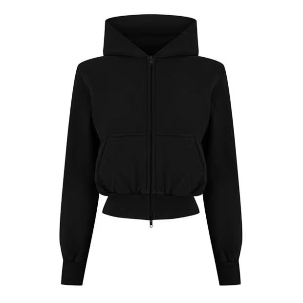 Balenciaga o1g2r1mq0924 Pre Shrunk Zip Up Hoodies in Black Size XXS / US 00 / IT 34 - 1 Thumbnail