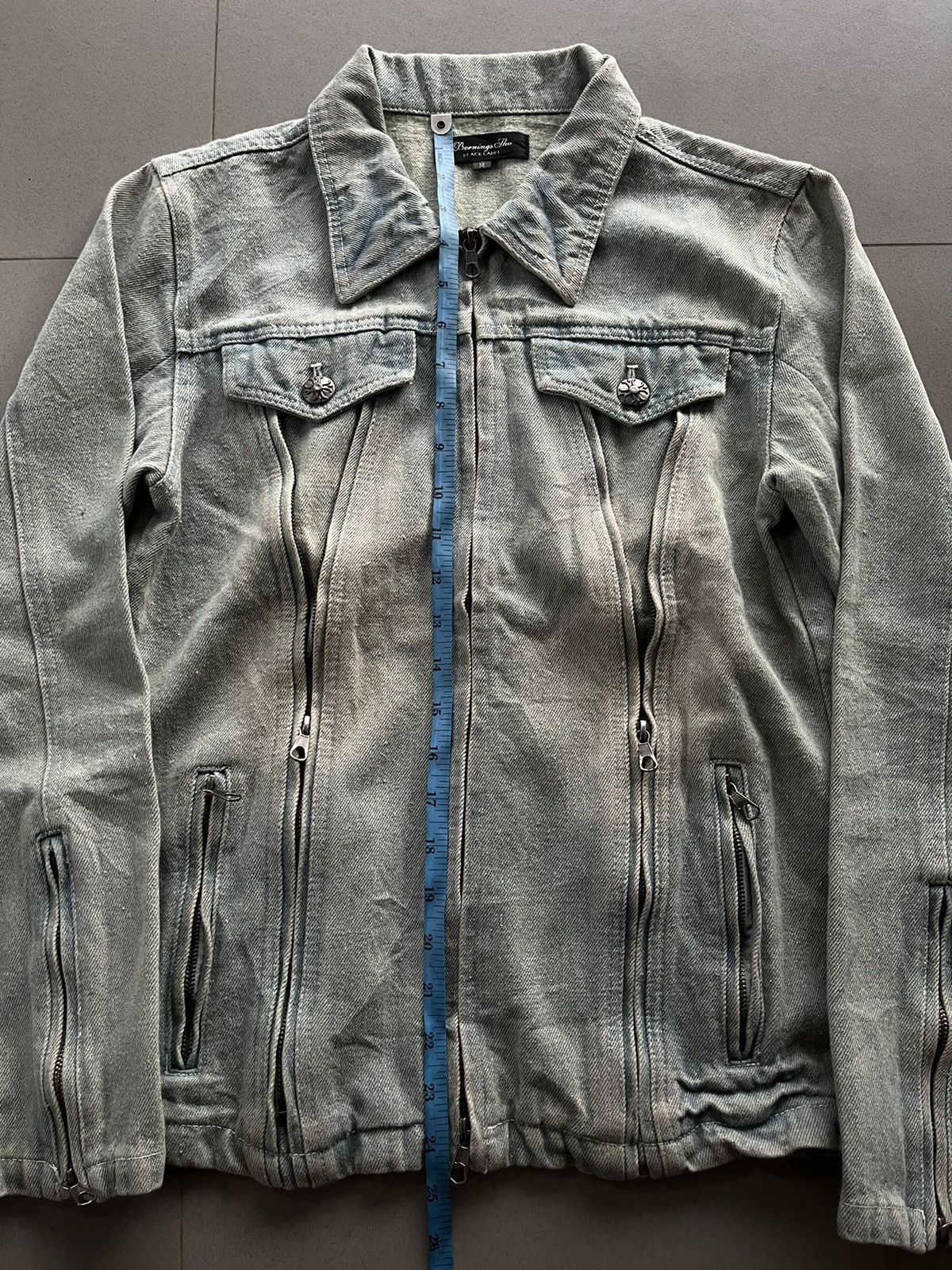 Isamu Katayama Backlash BERNINGS SHO JAPANESE SKULL BEADS MULTI ZIPPER DENIM JACKET Size US M / EU 48-50 / 2 - 11 Thumbnail
