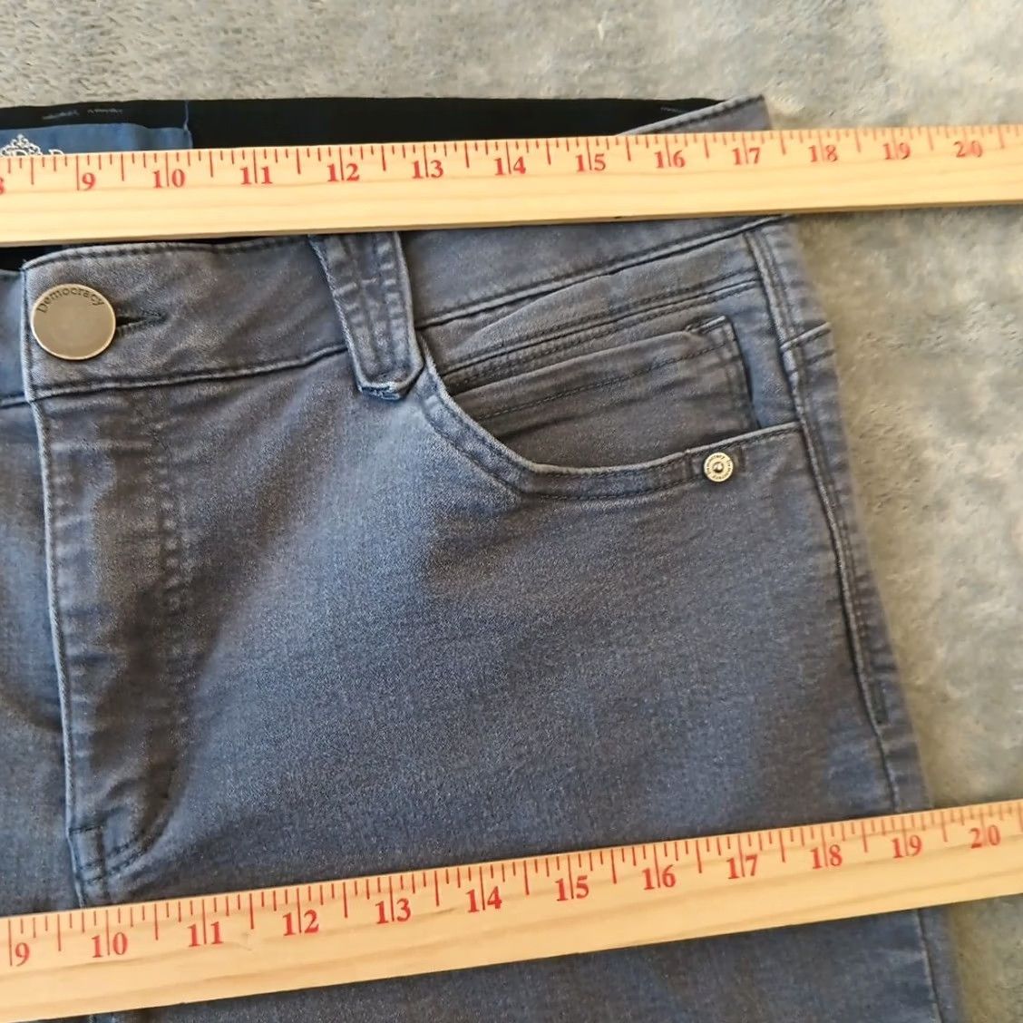 Vintage Democracy Absolution Jeans Womens Size 14 Gray Stretch Mid Rise Ankle 34x26 Size 36" / US 14 / IT 50 - 3 Thumbnail