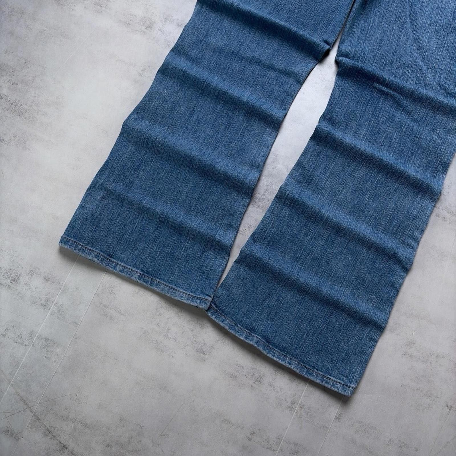 Aeropostale Y2K Blue Aeropostale Grunge Flared Embroidered Denim Jeans Size 34" / US 12 / IT 48 - 4 Thumbnail