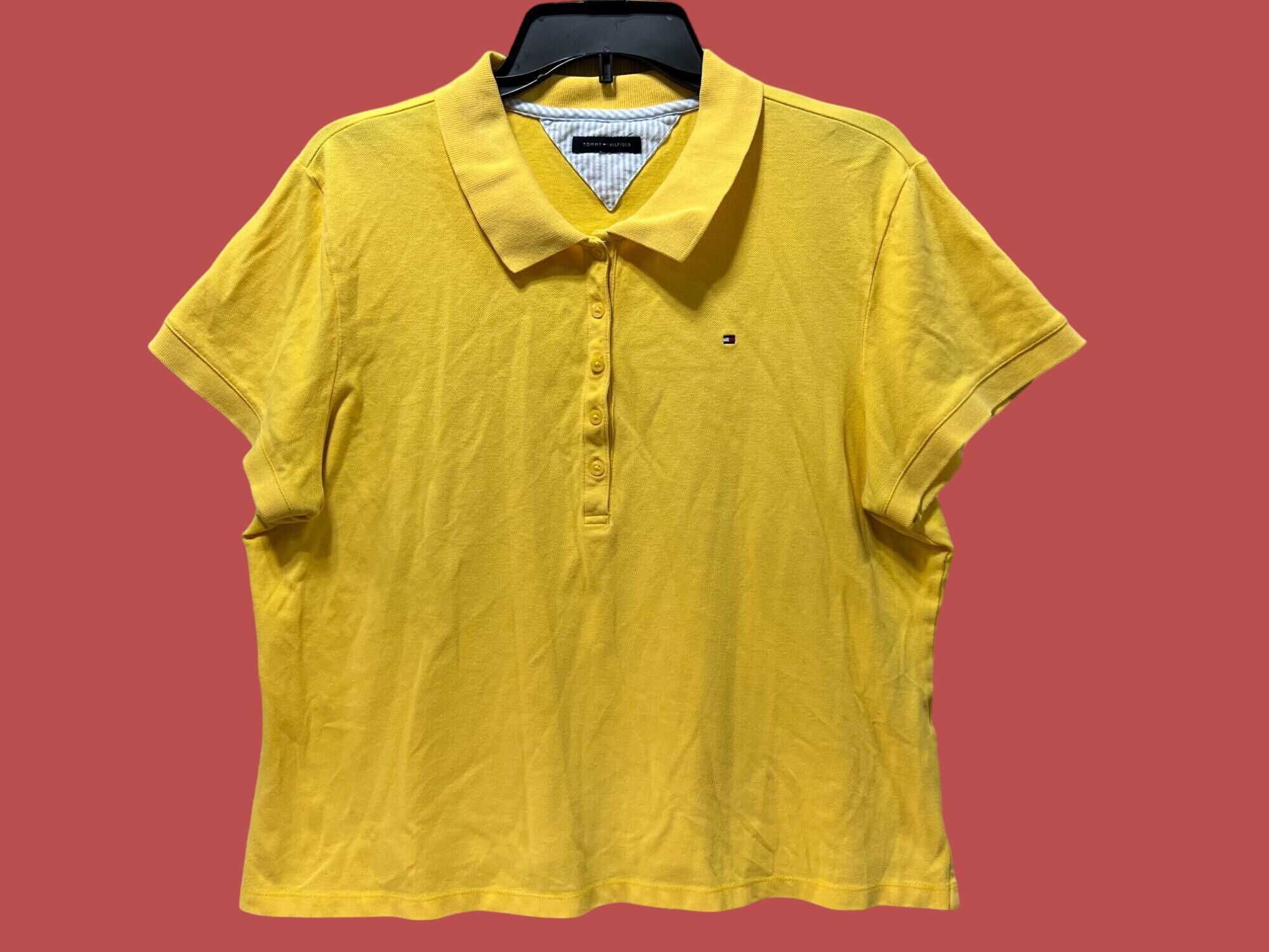 Tommy Hilfiger Tommy Hilfiger - Men's Short Sleeve Polo Shirt - Yellow - Me Size US M / EU 48-50 / 2 - 1 Thumbnail