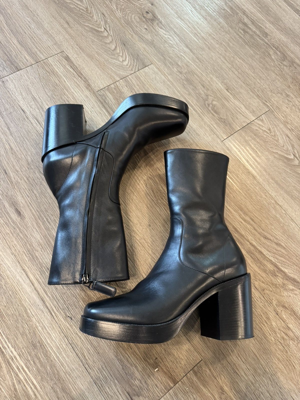 Balenciaga Balenciaga SS17 square toe heel boots Size US 8 / EU 41 - 11 Thumbnail