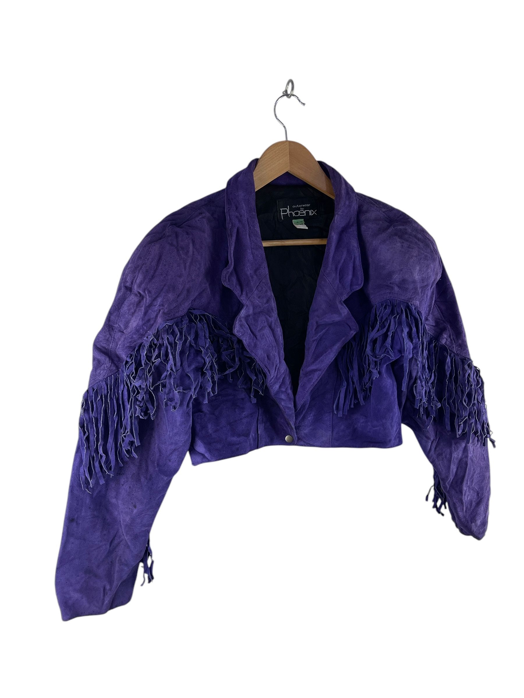 Phoenix Clothing Vintage Outerwear by Phoenix Suede Leather Cropped Jacket Size XS / US 0-2 / IT 36-38 - 4 Thumbnail