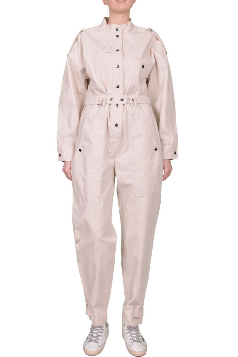 Designer × Isabel Marant Last Isabel Marant Trevor Cotton Beige Jumpsuit Size 25" / US 0 / IT 36 - 1 Thumbnail
