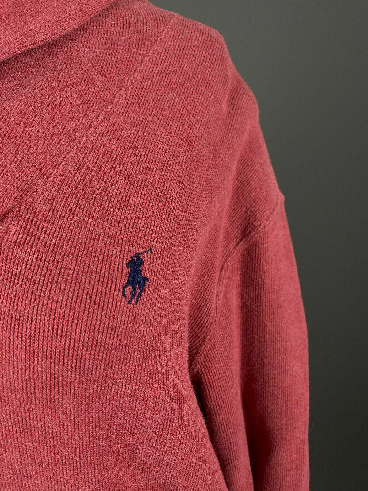 Polo Ralph Lauren Polo Ralph Lauren Red Cotton Shawl Sweatshirt Sweater Size M Size M / US 6-8 / IT 42-44 - 4 Thumbnail