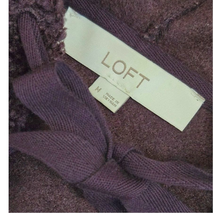 Loft LOFT Pullover Hoodie – Small Purple Cozy Fleece Size S / US 4 / IT 40 - 6 Thumbnail