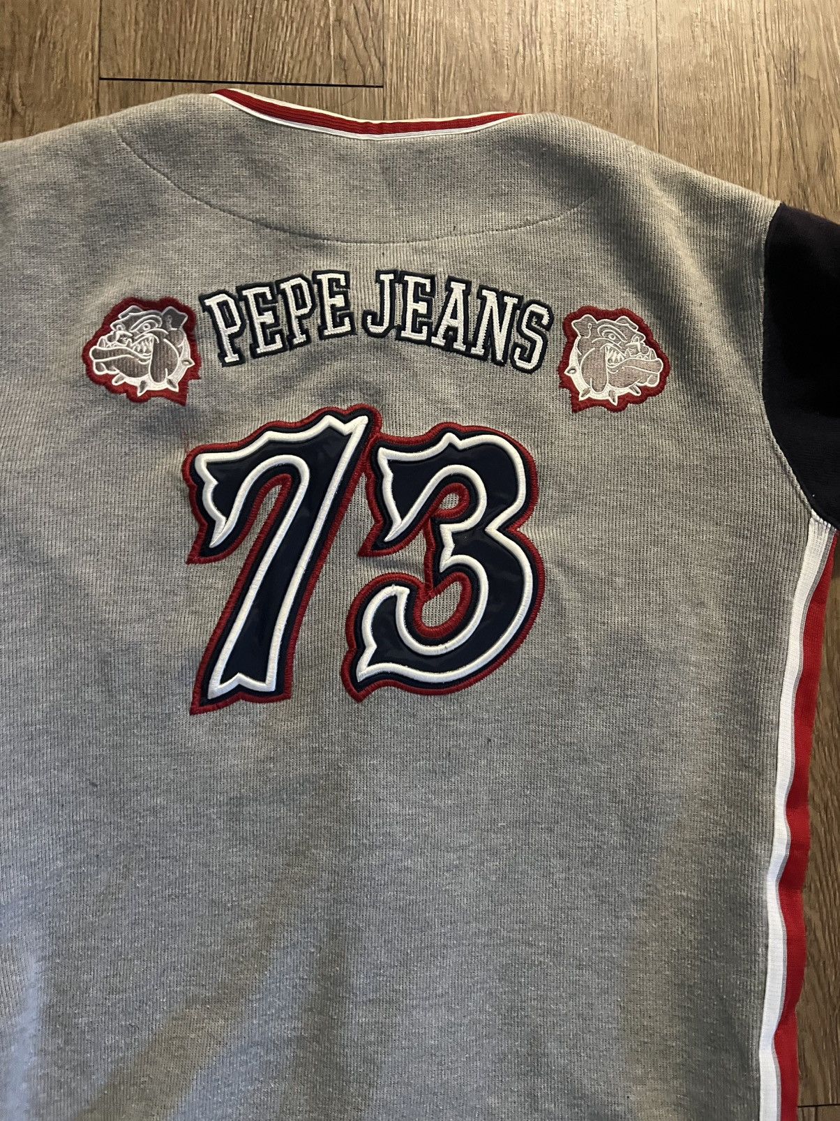 Pepe Jeans Vintage 90’s Pepe Jeans Jnco Style Bulldog Baseball Shirt Size US M / EU 48-50 / 2 - 6 Thumbnail