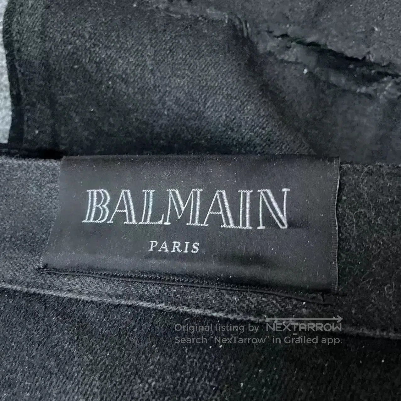 Balmain BALMAIN Wax-Coated Distressed Jeans. Size US 33 - 5 Thumbnail