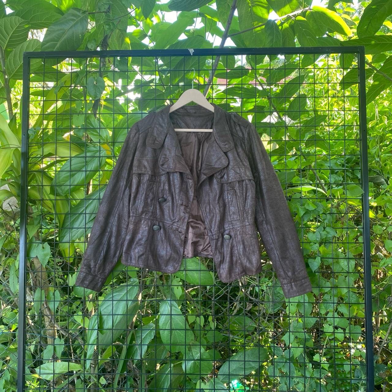 Genuine Leather × Vintage Vintage Pu Leather Crop Top Size S / US 4 / IT 40 - 1 Thumbnail