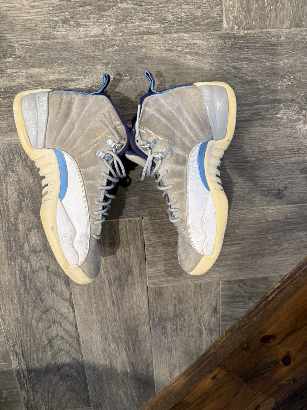 Jordan Brand Air Jordan 12 Retro Grey University Blue Size US 10 / EU 43 - 7 Thumbnail