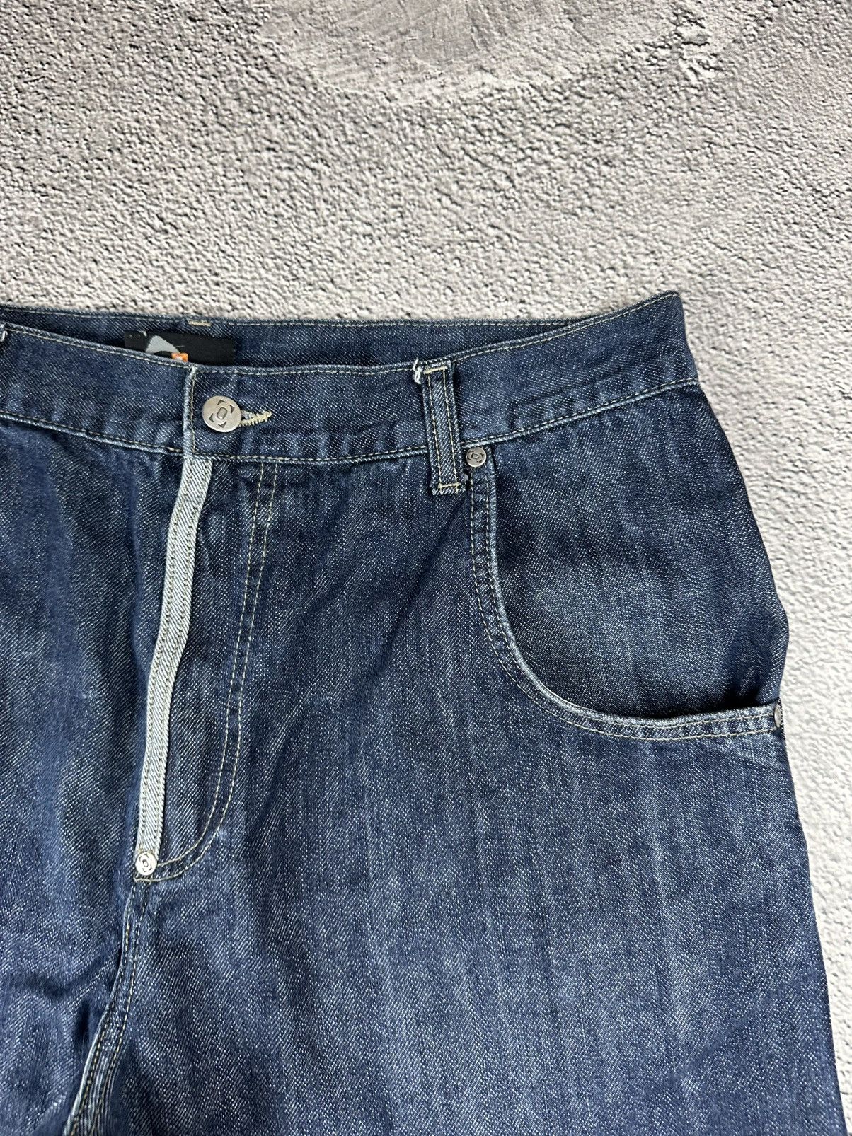 Japanese Brand Crazy Y2K Baggy Japan Jean Trashed Rap Old Money Style Size US 34 / EU 50 - 10 Thumbnail