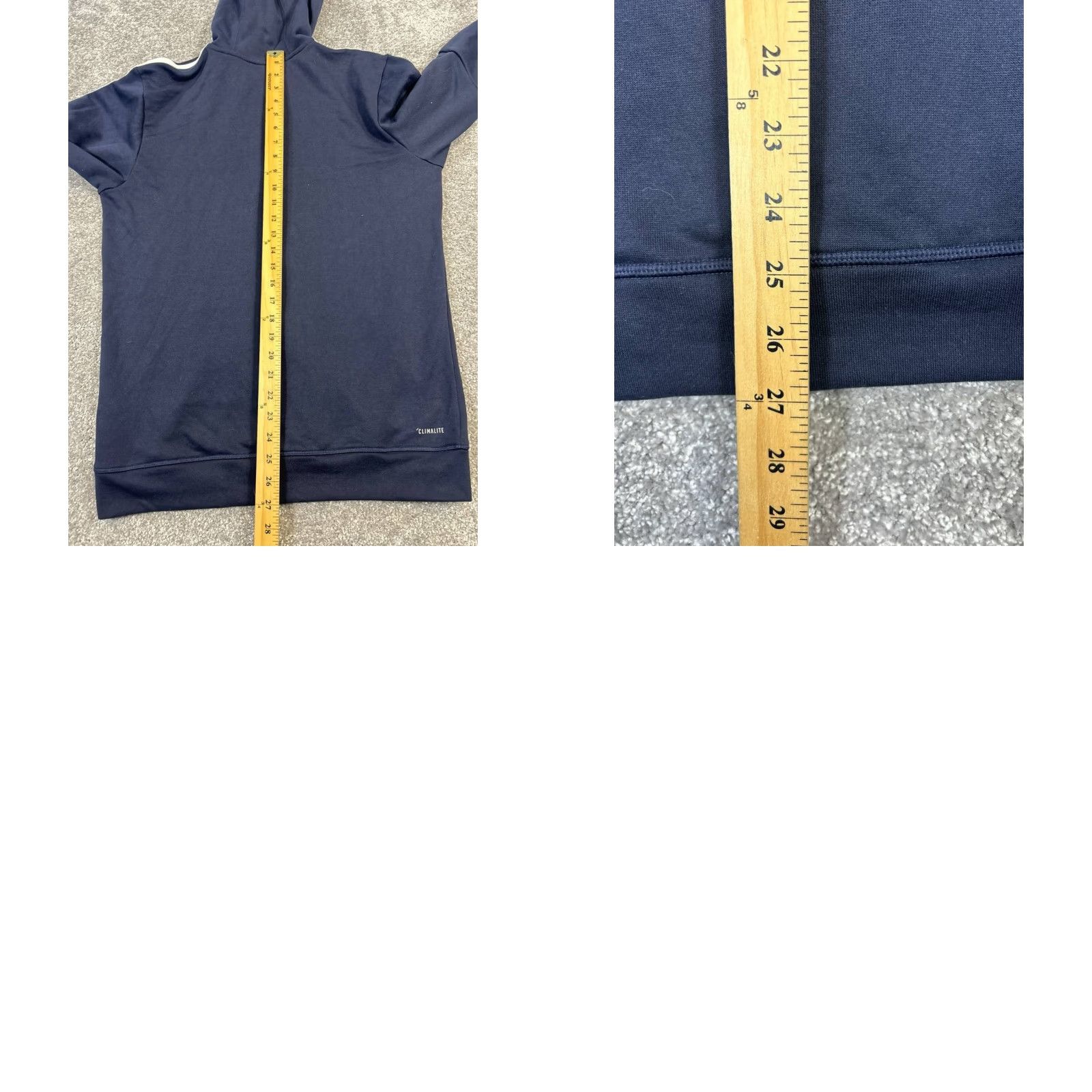 Adidas adidas Hoodie Mens Medium Blue Full Zip Fleece Athletic Sportswear Regular Blue Hoodie Mens - Size US M / EU 48-50 / 2 - 8 Thumbnail
