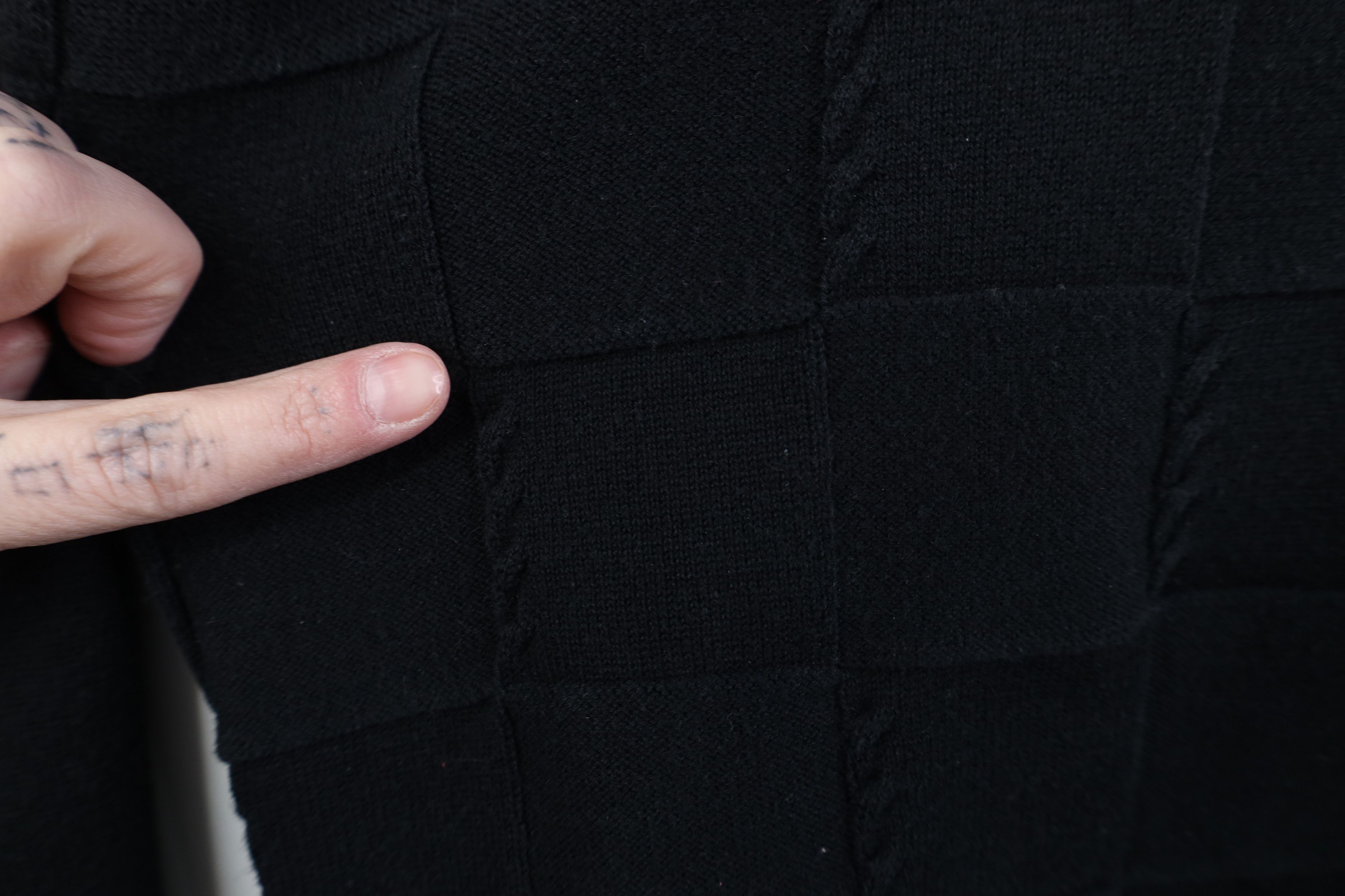 Vintage Vintage 90s Streetwear Cable Knit Mock Neck Sweater Black Size US XL / EU 56 / 4 - 6 Thumbnail