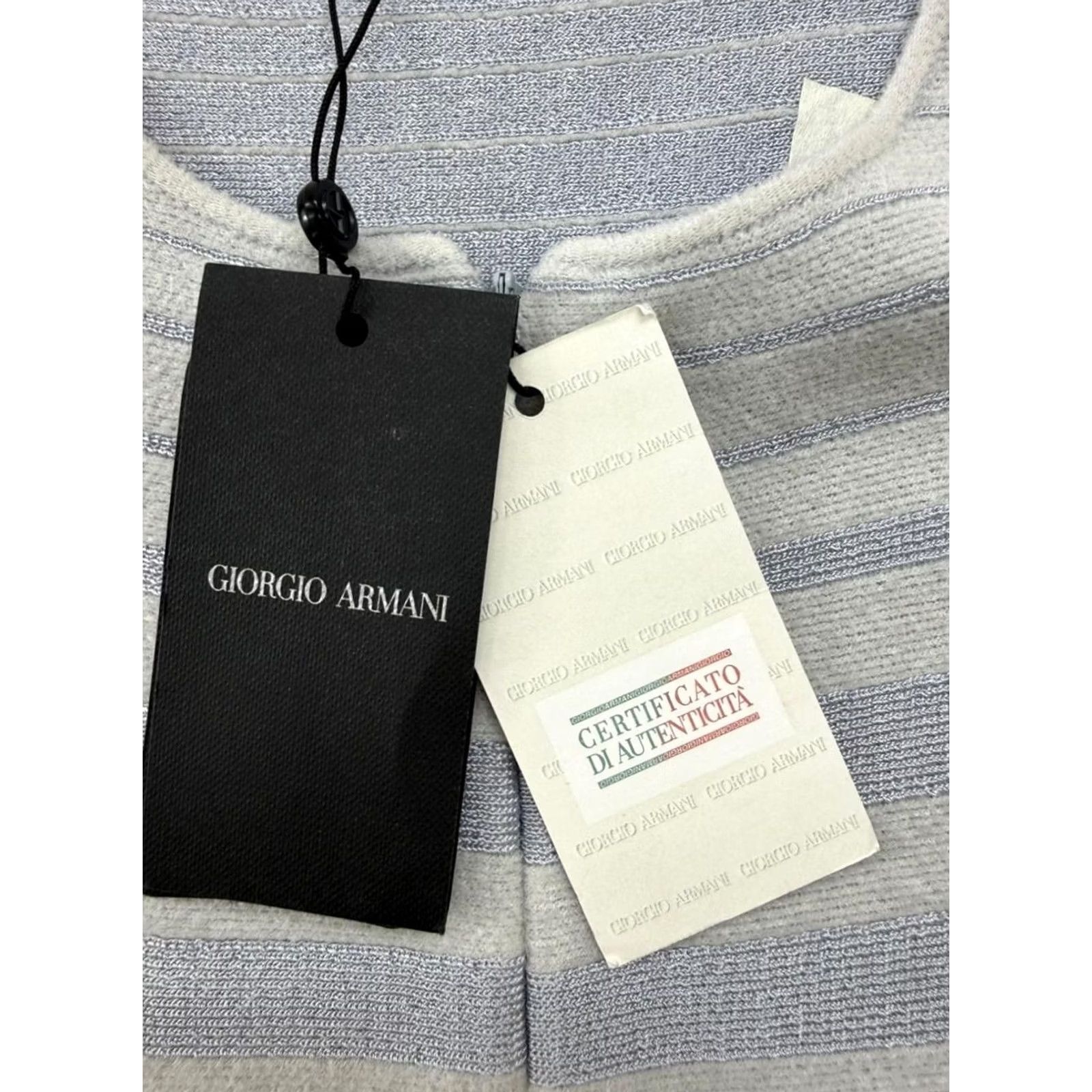 Giorgio Armani Giorgio Armani Women's Gray White Striped Sleeveless Dress 42 EU Size Dress Size M / US 6-8 / IT 42-44 - 4 Thumbnail