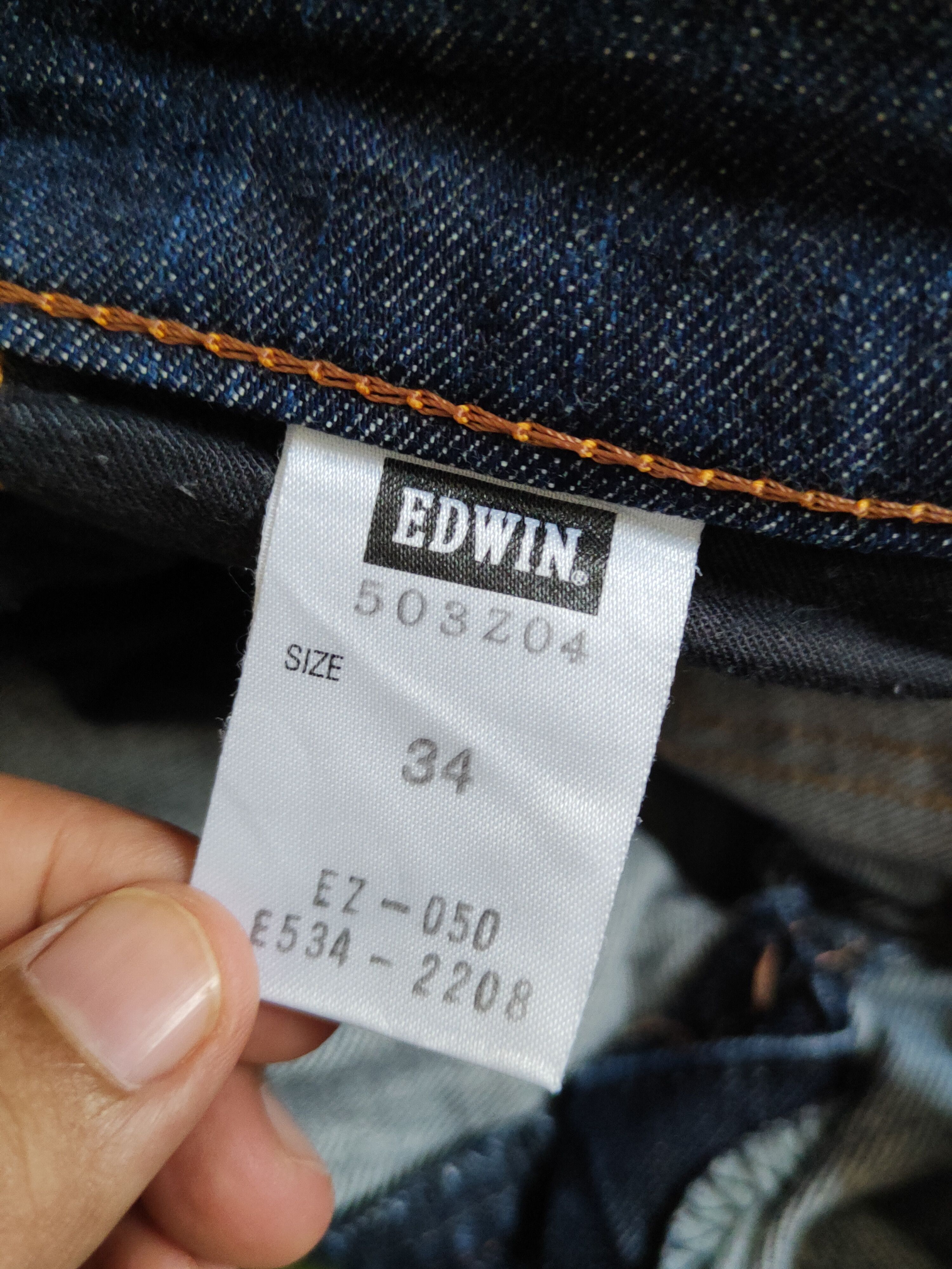 Edwin Edwin Dark Blue Distressed Ripped Jeans #S2336 Size US 34 / EU 50 - 16 Thumbnail