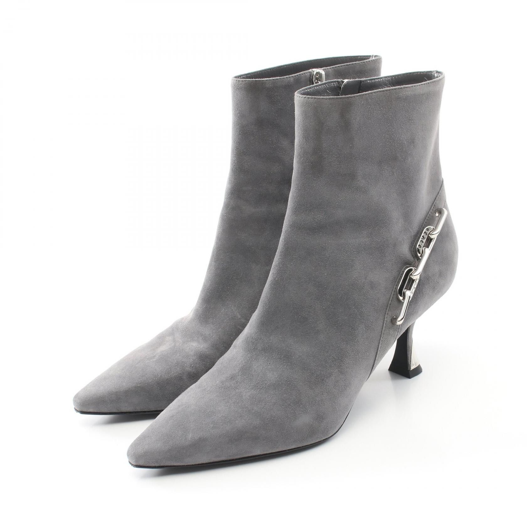 Louis Vuitton Louis Vuitton Sparkle Line Monogram Suede Ankle Boots Suede Shoes in Grey, Women's