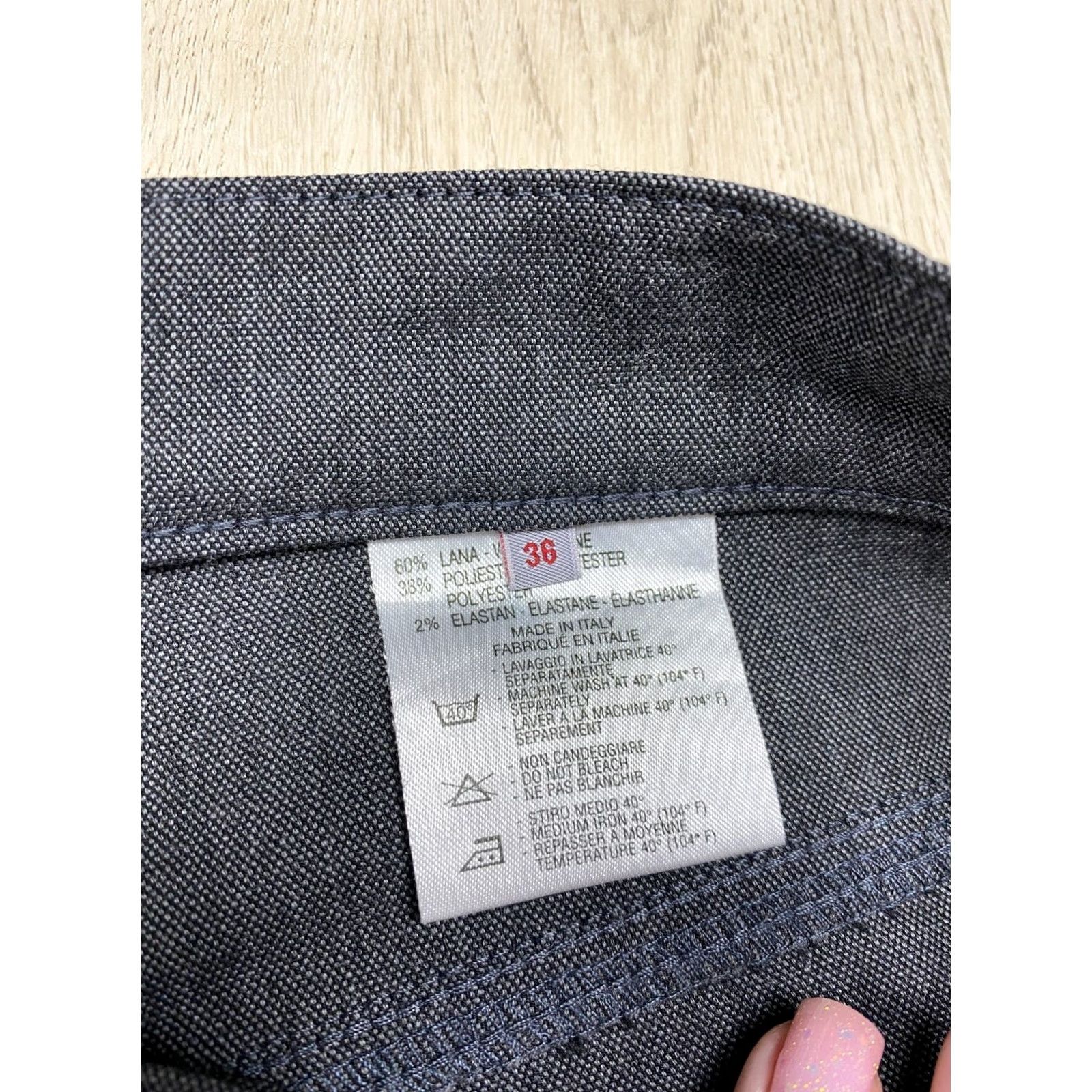 Versace VINTAGE Versace Mens Chino Pants Wool Gray 36 Size US 36 / EU 52 - 5 Thumbnail