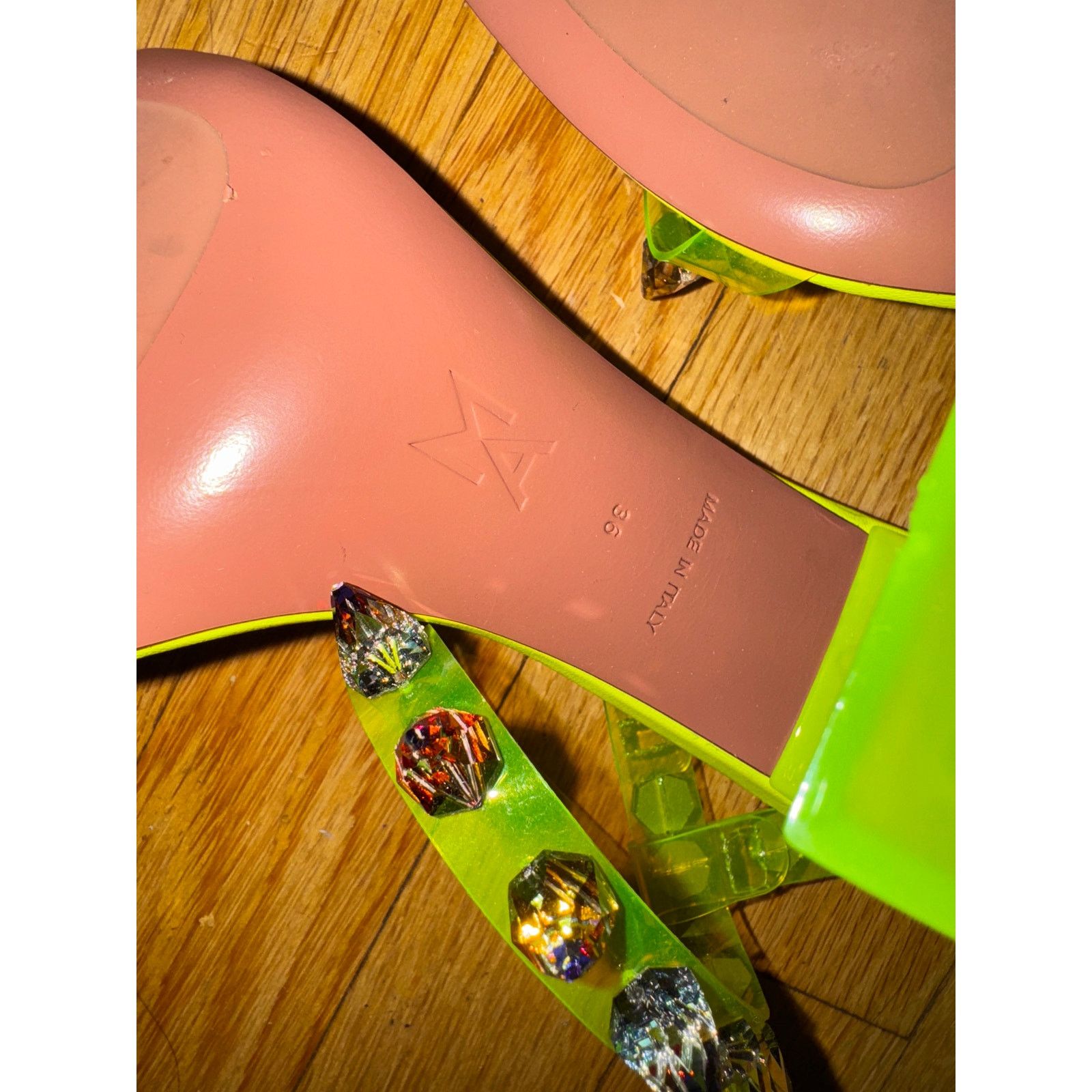 Amina Muaddi Amina Muaddi Julia spike studded heels 36 Size US 6 / IT 36 - 6 Thumbnail