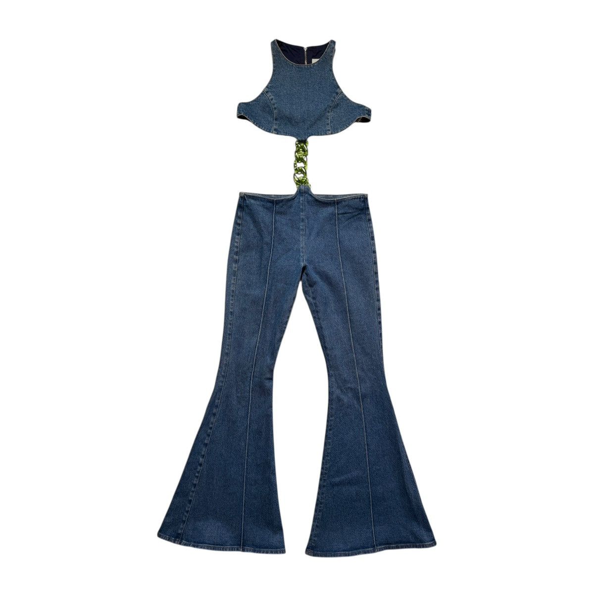 GCDS Chan link denim bodysuit two piece Size S / US 4 / IT 40 - 1 Thumbnail